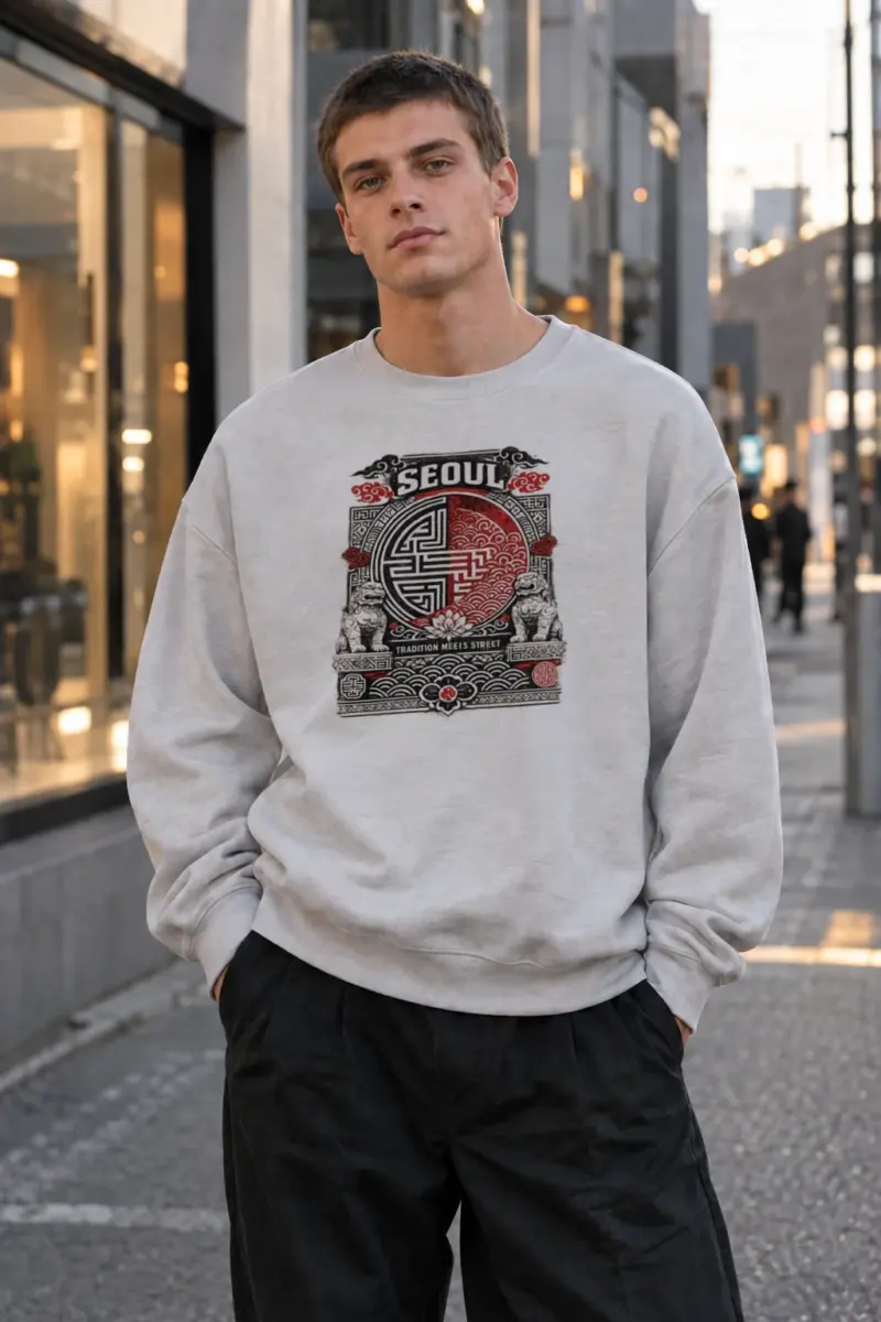 “Tradition Meets Street” Heavy Blend Unisex Crewneck Sweatshirt | Gildan 18000