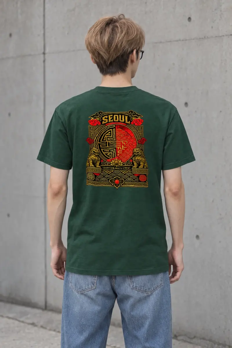 "Tradition Meets Street" Heavyweight Unisex Crewneck T-shirt