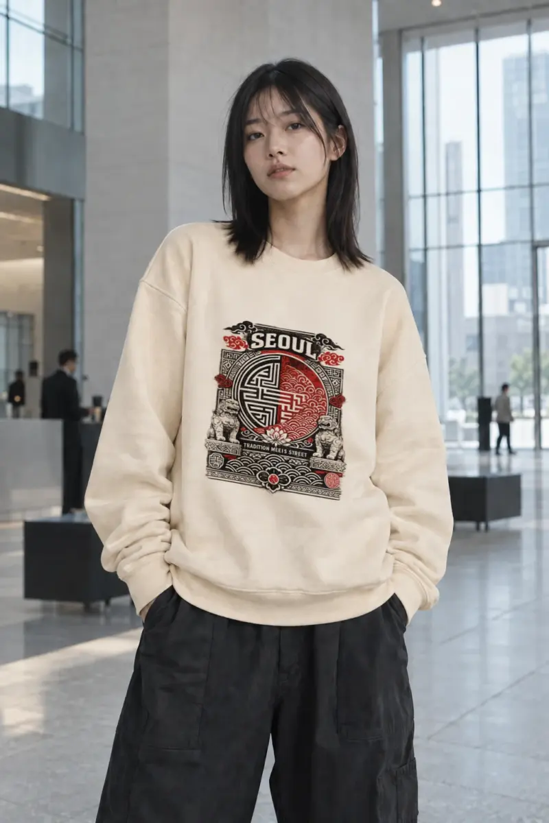 “Tradition Meets Street” Unisex Sponge Fleece Crewneck Sweatshirt | Bella + Canvas 3901