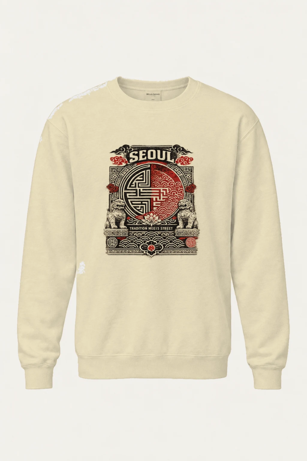 "Tradition Meets Street" Unisex Sponge Fleece Crewneck Sweatshirt | Bella + Canvas 3901