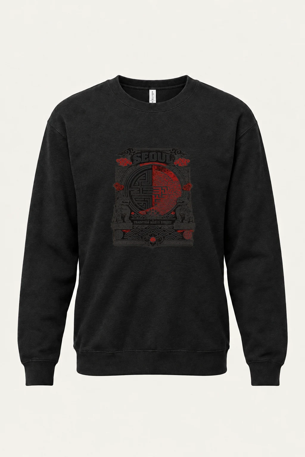 "Tradition Meets Street" Unisex Sponge Fleece Crewneck Sweatshirt | Bella + Canvas 3901
