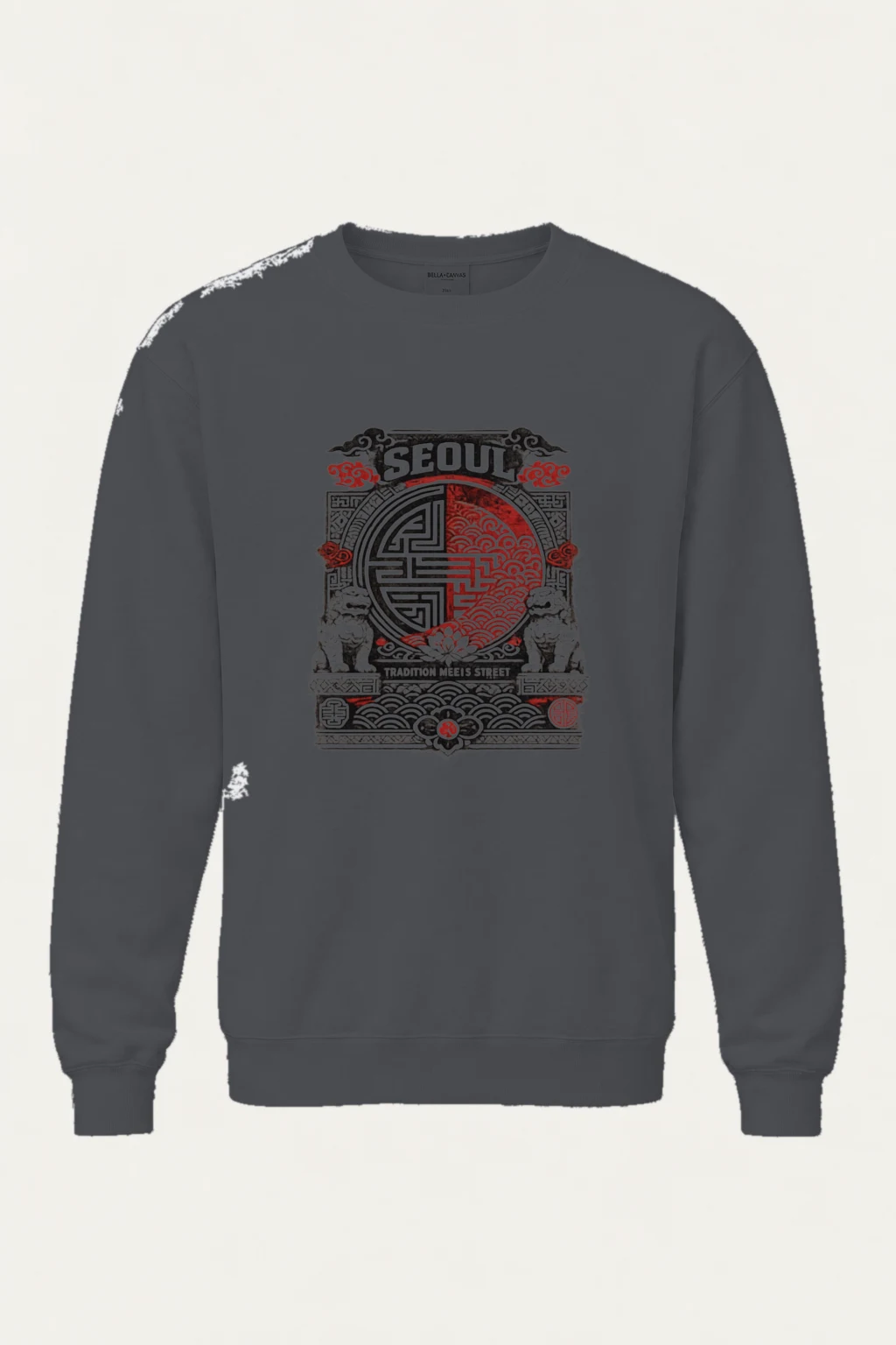 "Tradition Meets Street" Unisex Sponge Fleece Crewneck Sweatshirt | Bella + Canvas 3901