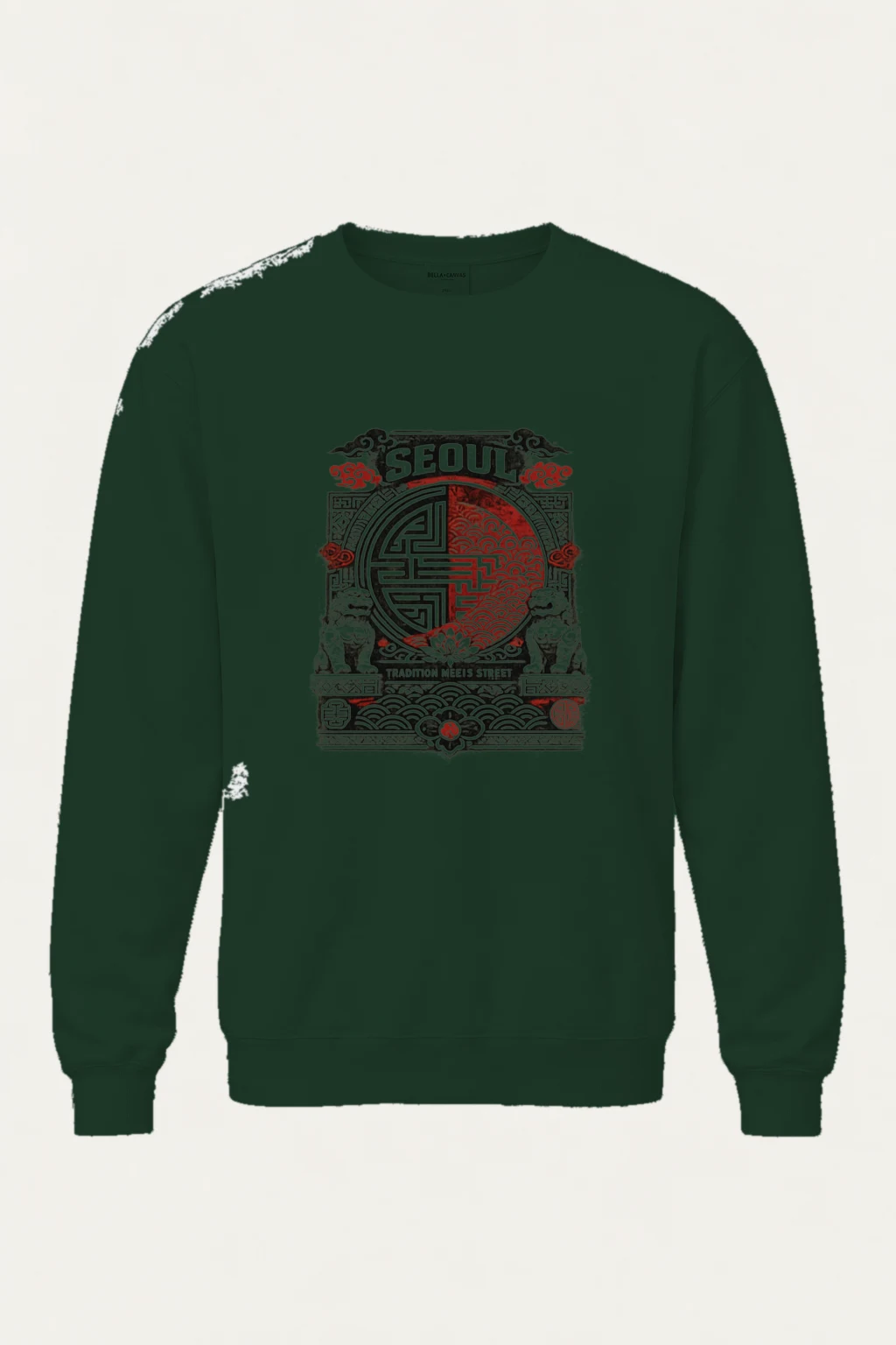 "Tradition Meets Street" Unisex Sponge Fleece Crewneck Sweatshirt | Bella + Canvas 3901