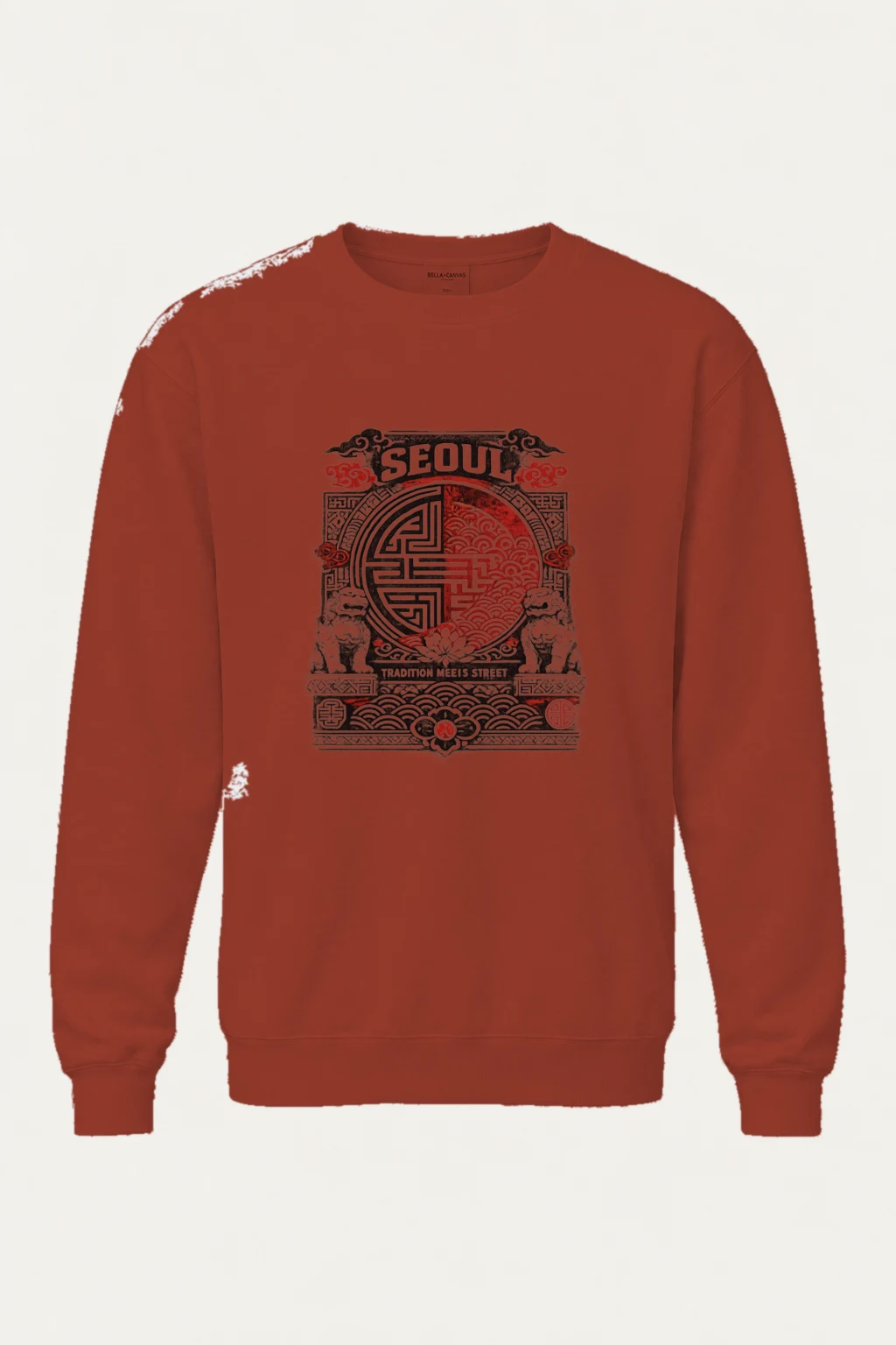 "Tradition Meets Street" Unisex Sponge Fleece Crewneck Sweatshirt | Bella + Canvas 3901