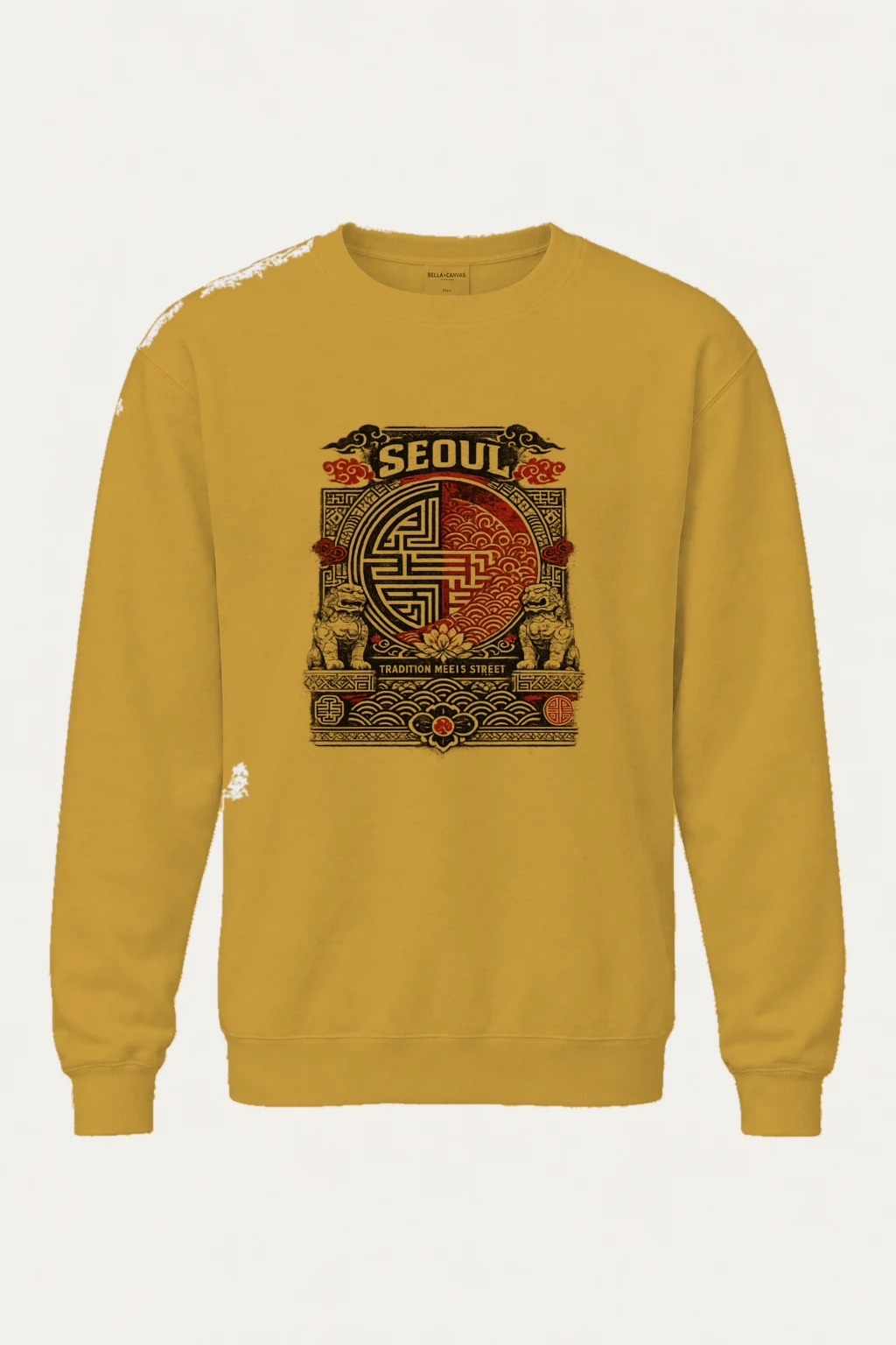 "Tradition Meets Street" Unisex Sponge Fleece Crewneck Sweatshirt | Bella + Canvas 3901