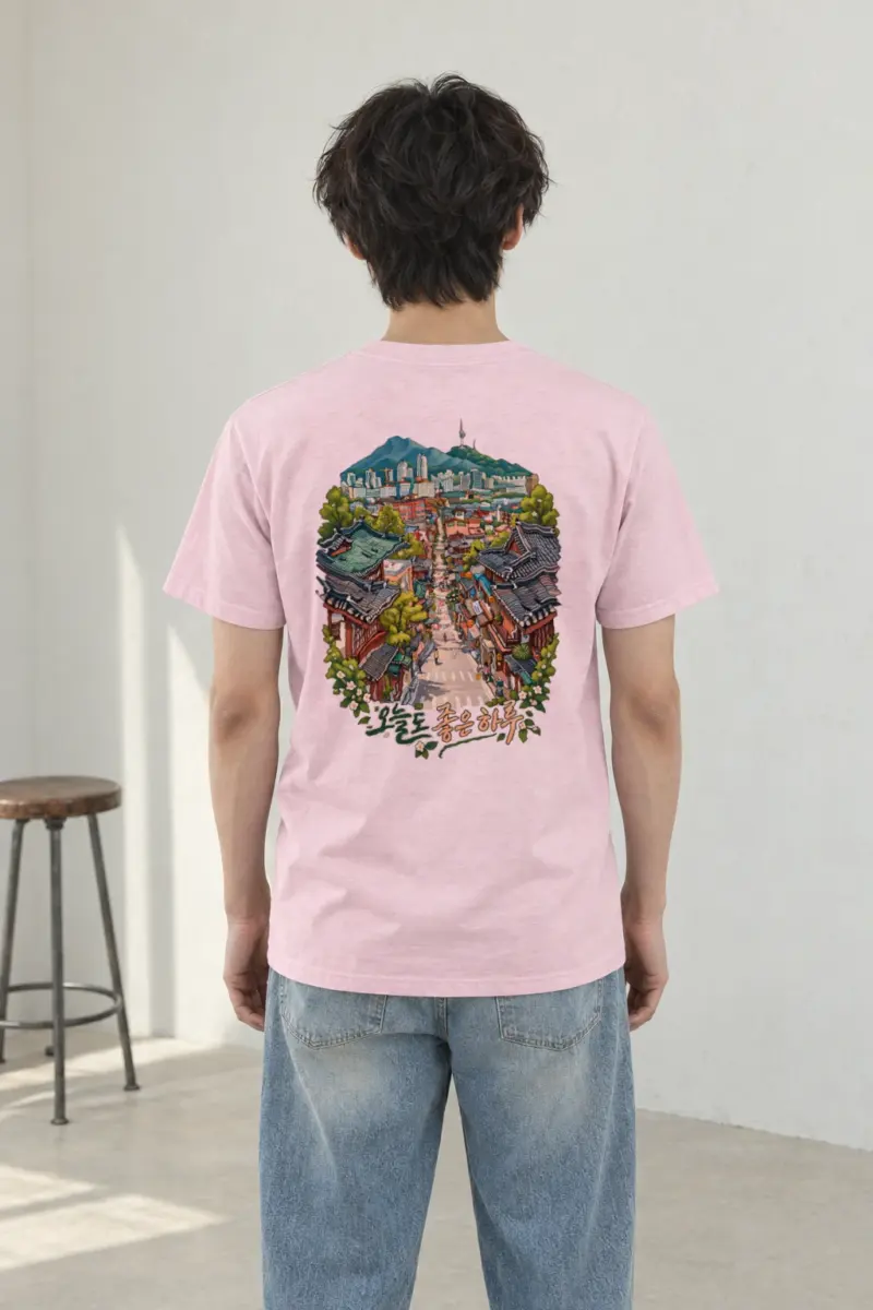 "Traditional Neighborhood Street" Heavyweight Unisex Crewneck T-shirt | Gildan 5000