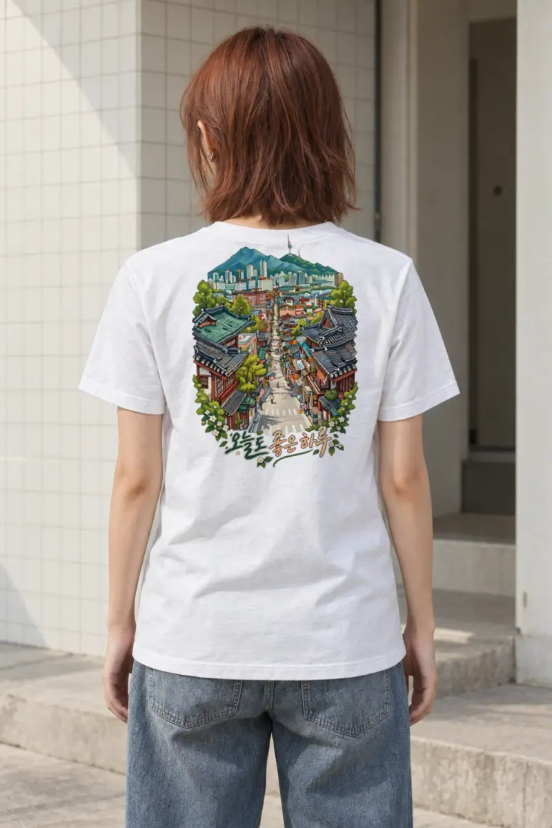 "Traditional Neighborhood Street" Heavyweight Unisex Crewneck T-shirt