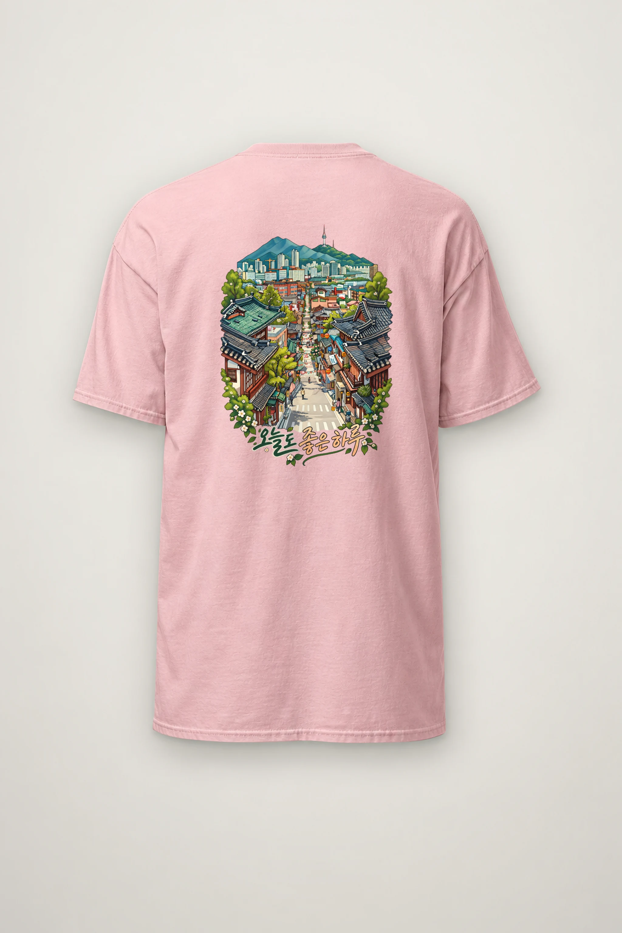 "Traditional Neighborhood Street" Heavyweight Unisex Crewneck T-shirt