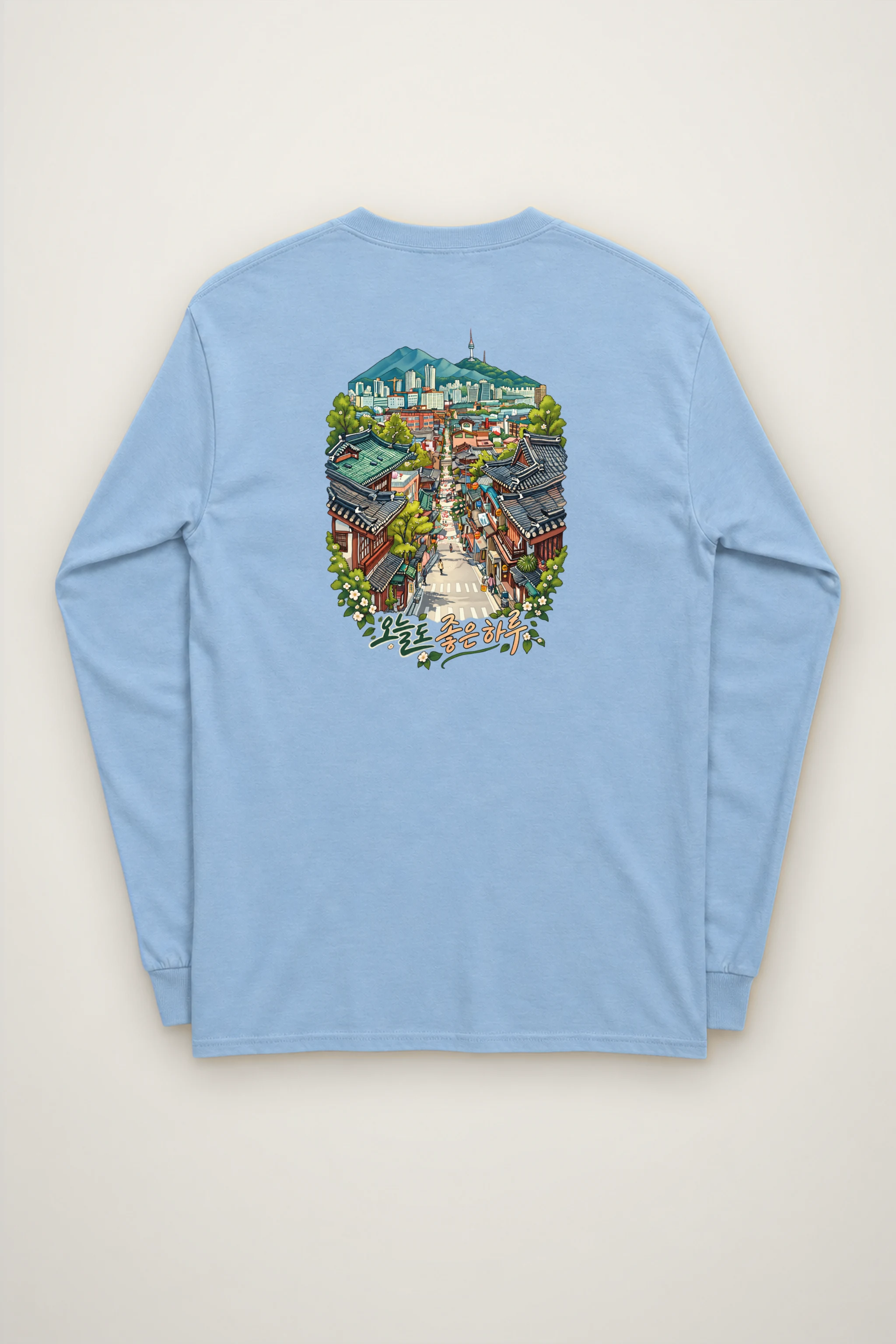 "Traditional Neighborhood Street" Unisex Longsleeve T-shirt