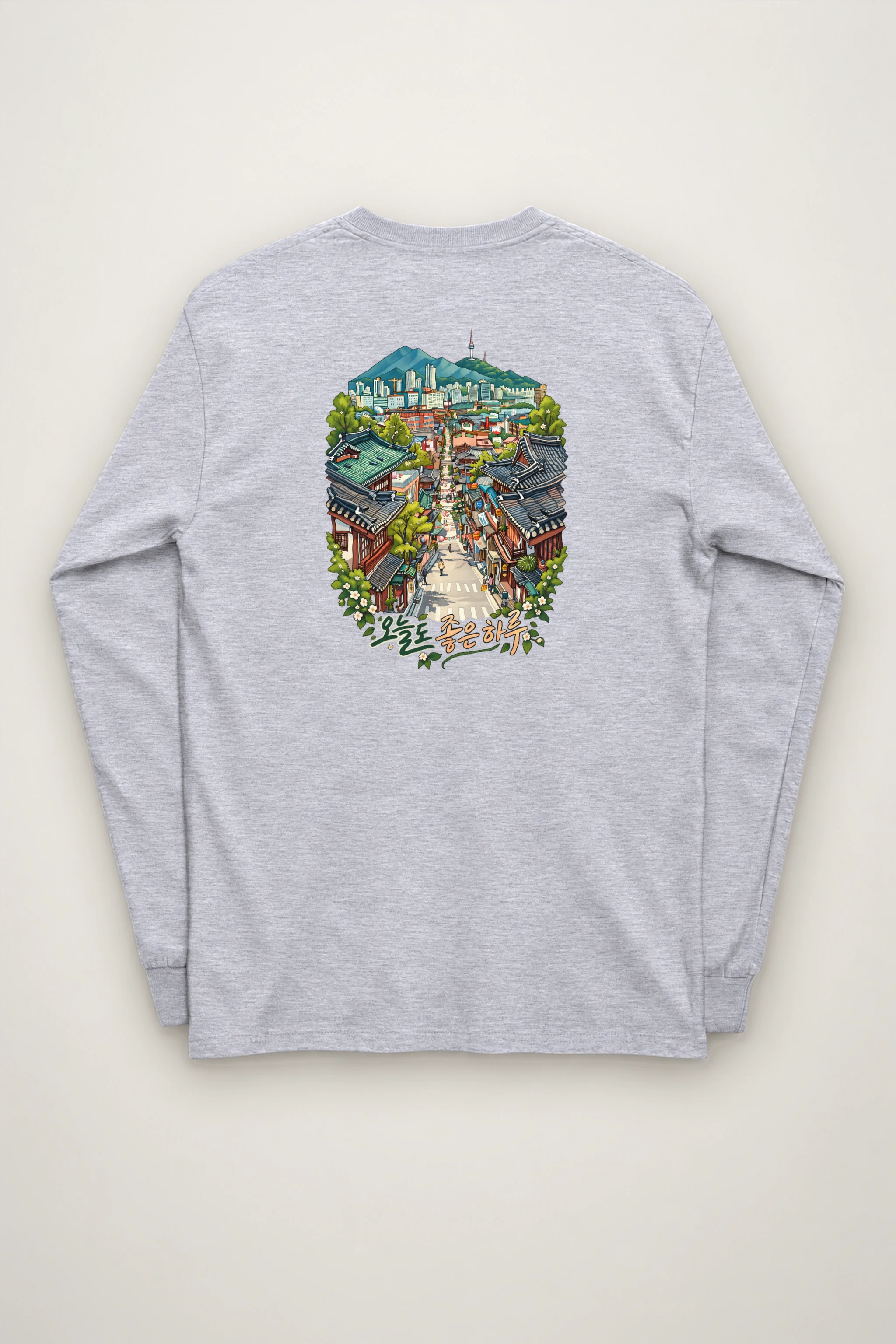 "Traditional Neighborhood Street" Unisex Longsleeve T-shirt