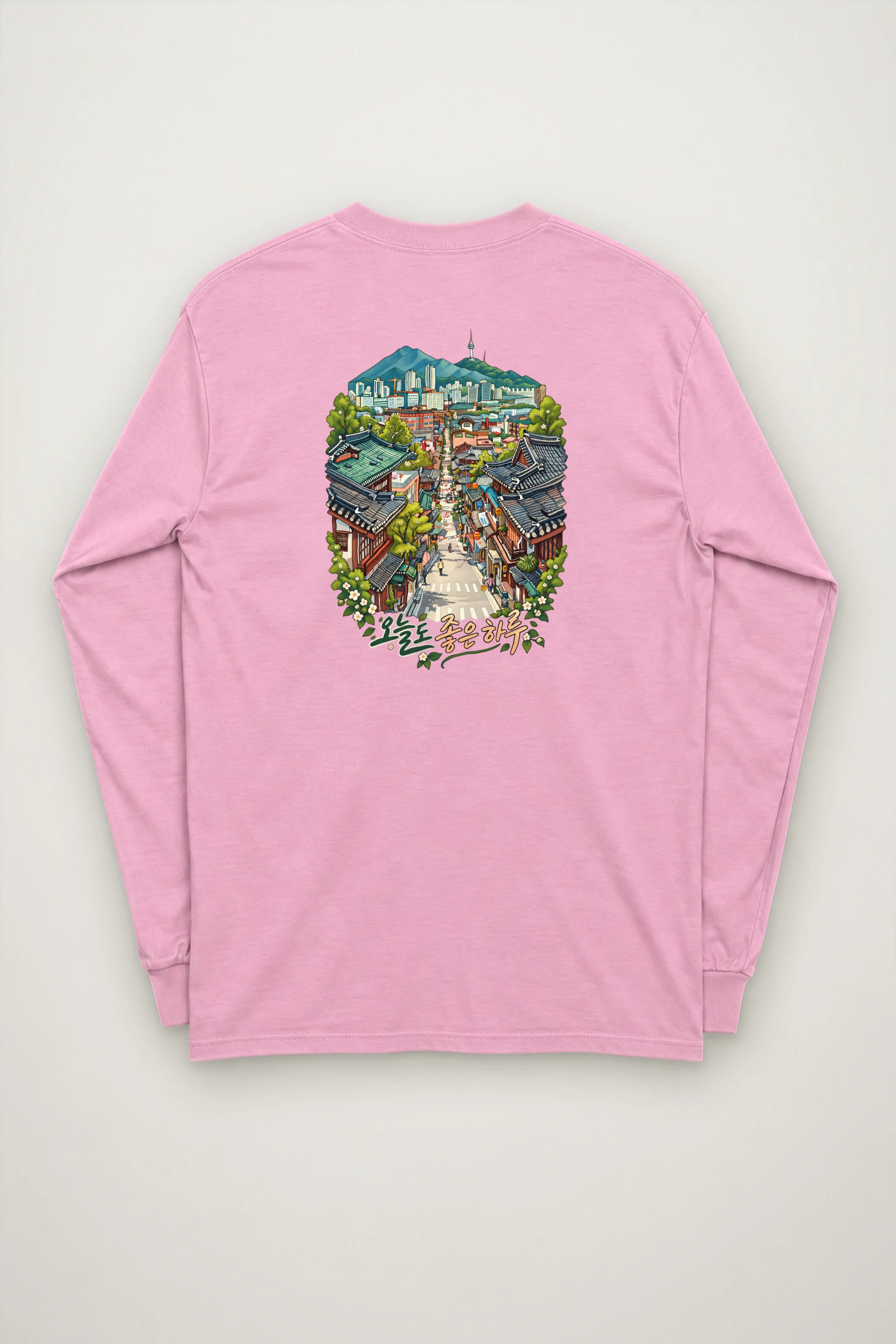 "Traditional Neighborhood Street" Unisex Longsleeve T-shirt