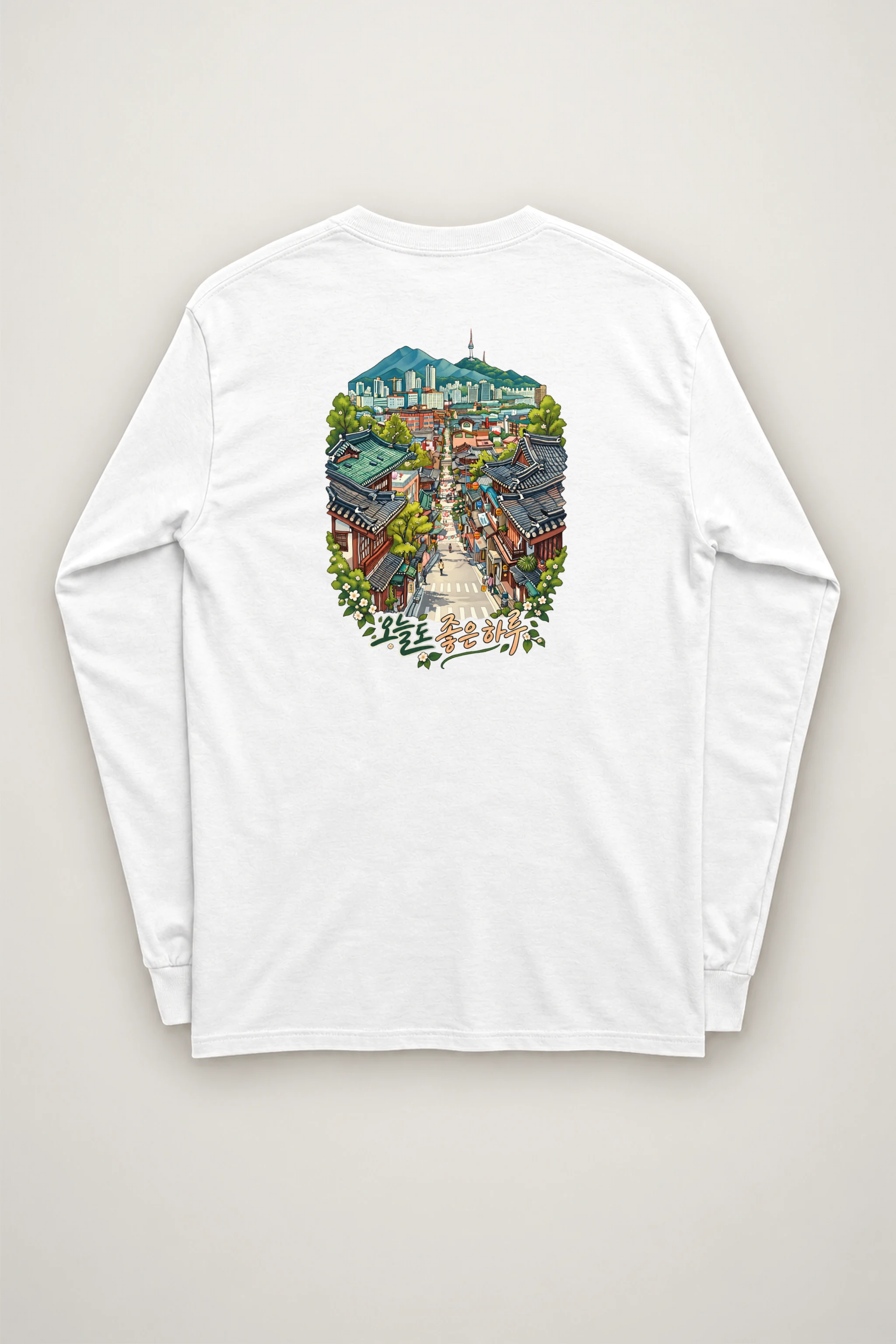 "Traditional Neighborhood Street" Unisex Longsleeve T-shirt