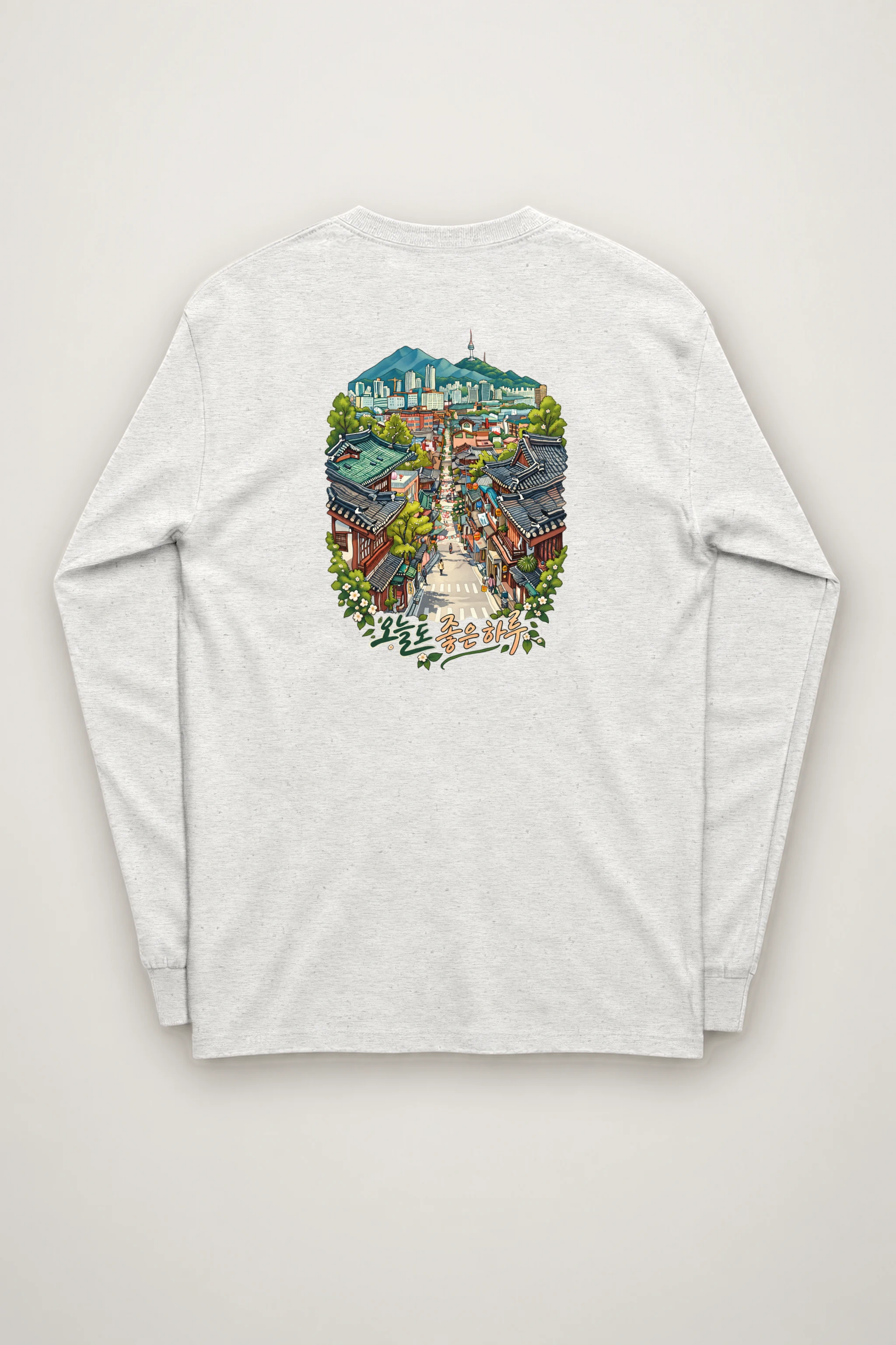 "Traditional Neighborhood Street" Unisex Longsleeve T-shirt