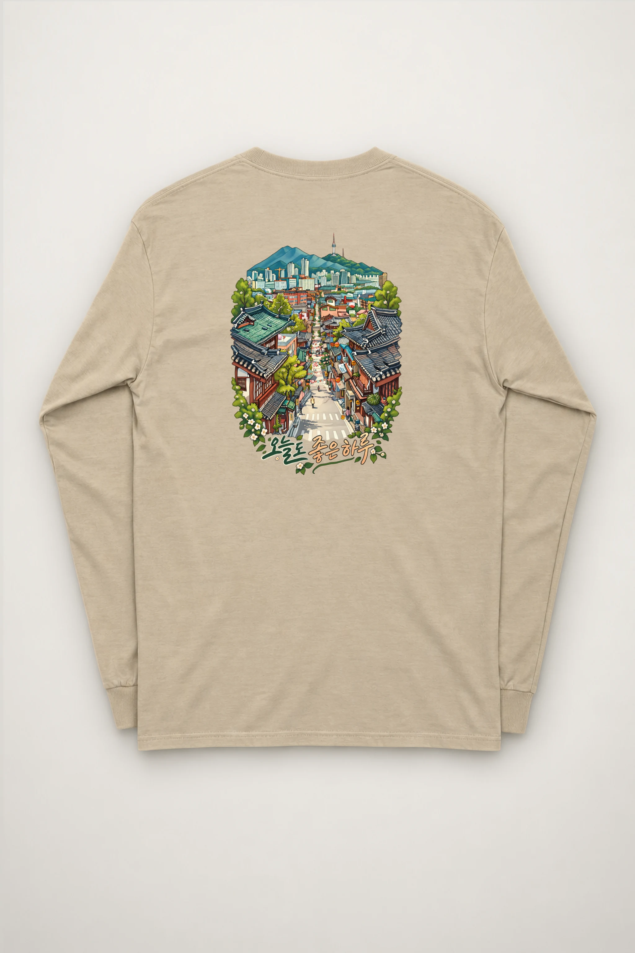"Traditional Neighborhood Street" Unisex Longsleeve T-shirt