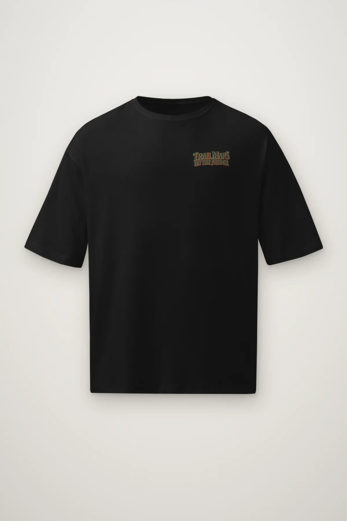 "Trail Maps on the Fridge" Men's Oversized Heavyweight Crewneck T-Shirt