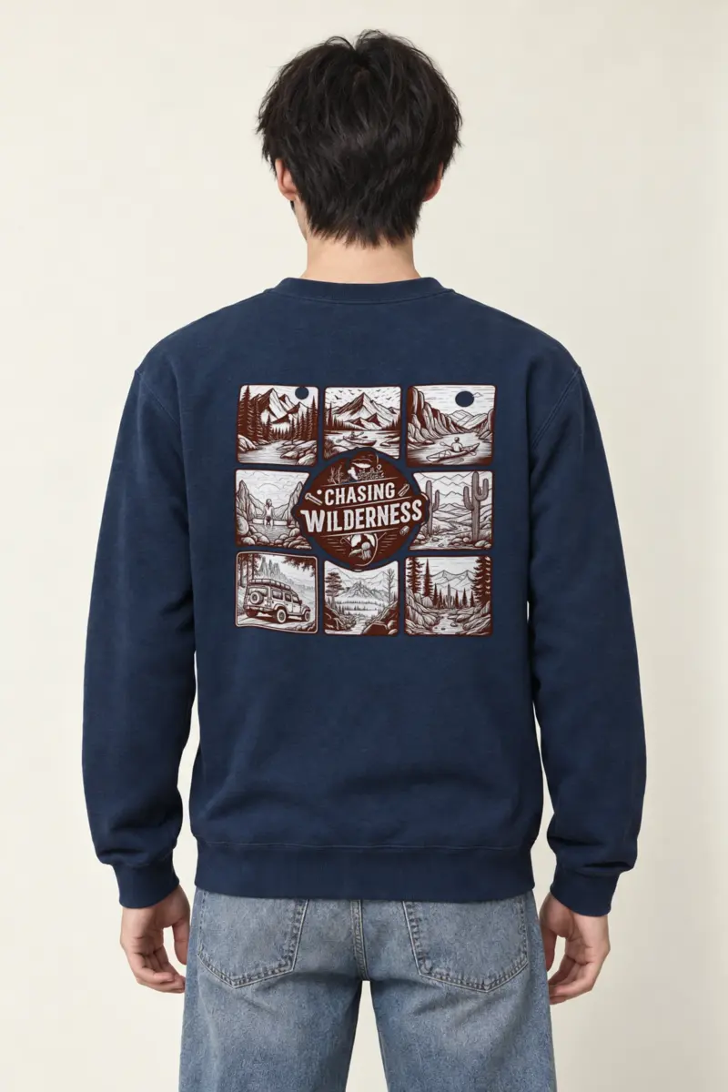 "Trailbound Emblem" Heavy Blend Unisex Crewneck Sweatshirt