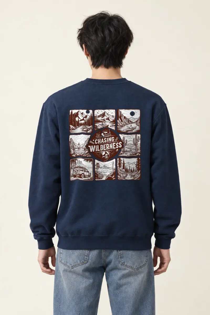 "Trailbound Emblem" Heavy Blend Unisex Crewneck Sweatshirt