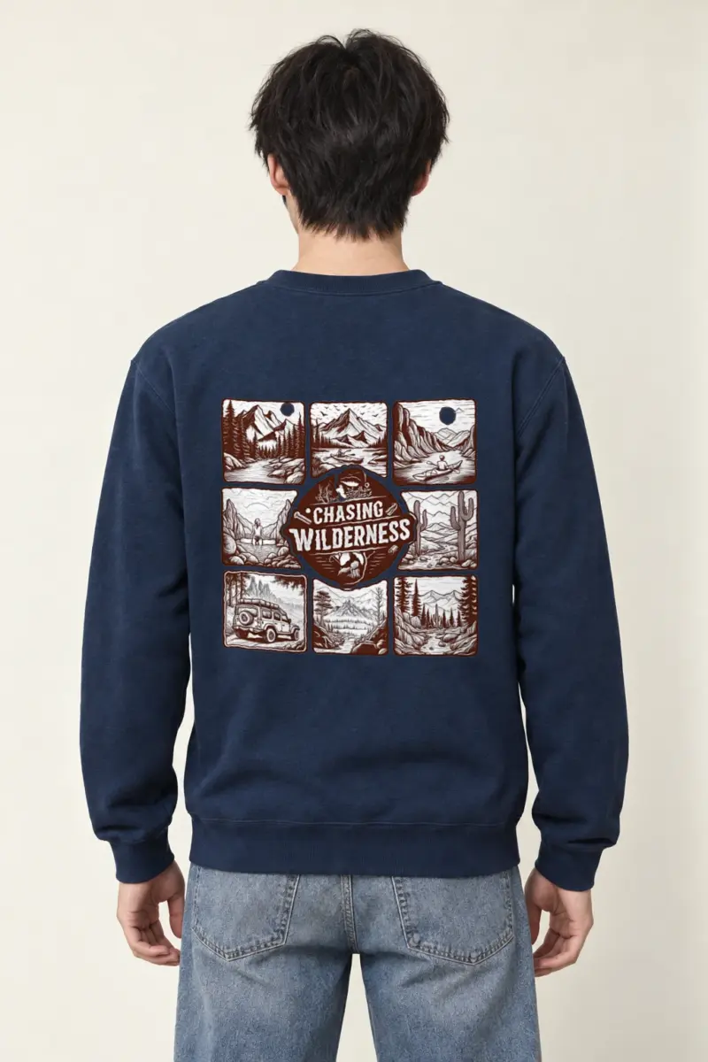 "Trailbound Emblem" Heavy Blend Unisex Crewneck Sweatshirt