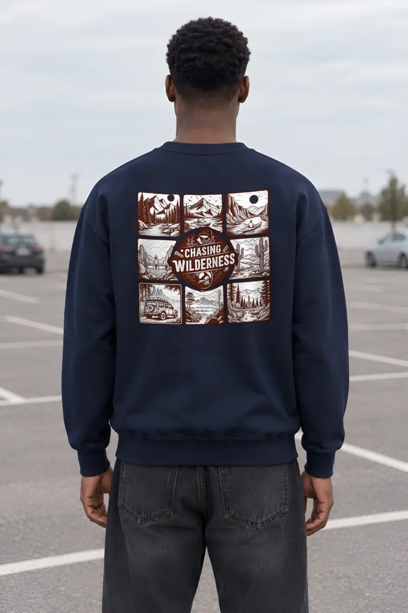 "Trailbound Emblem" Heavy Blend Unisex Crewneck Sweatshirt