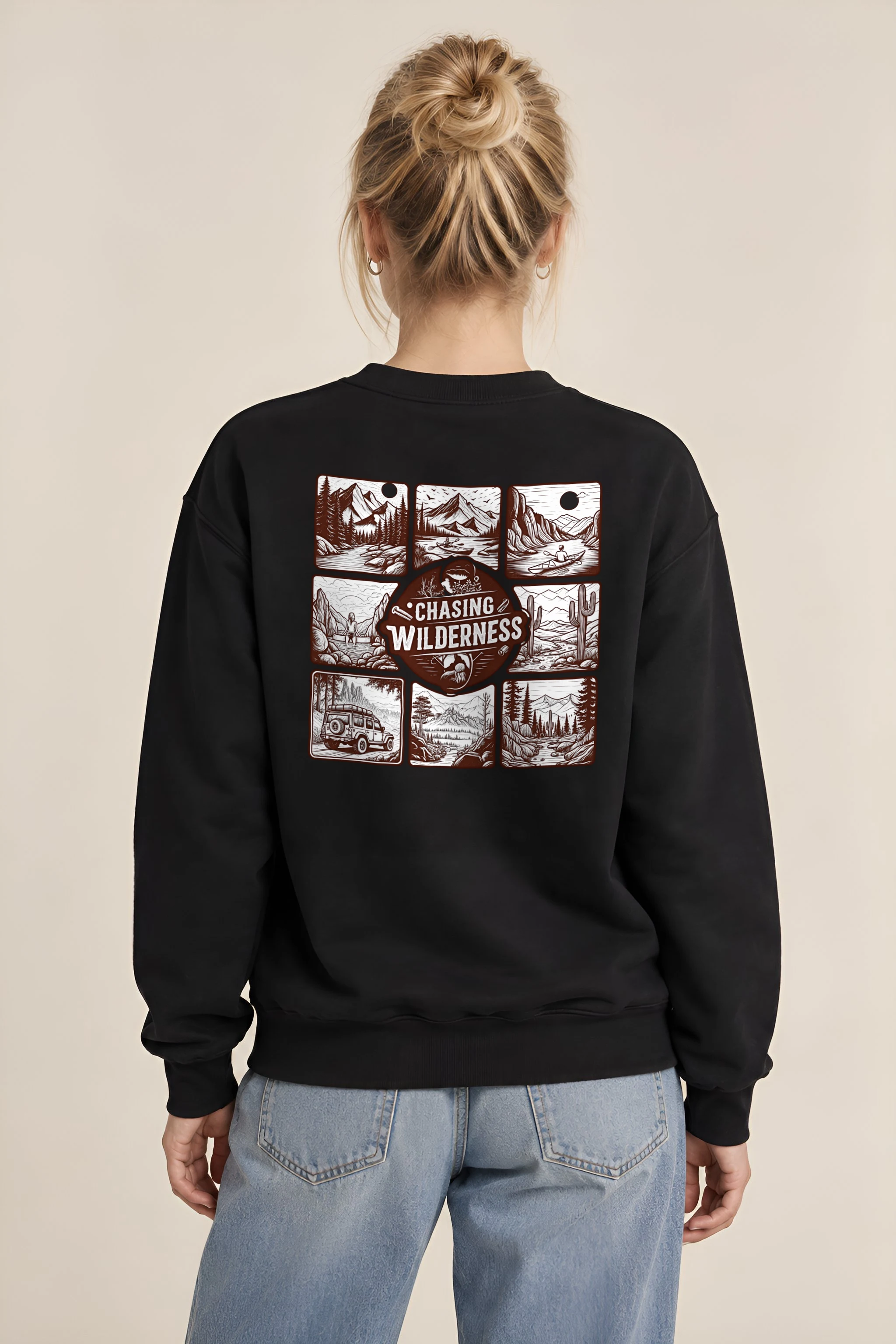 "Trailbound Emblem" 1 Crewneck Sweatshirt