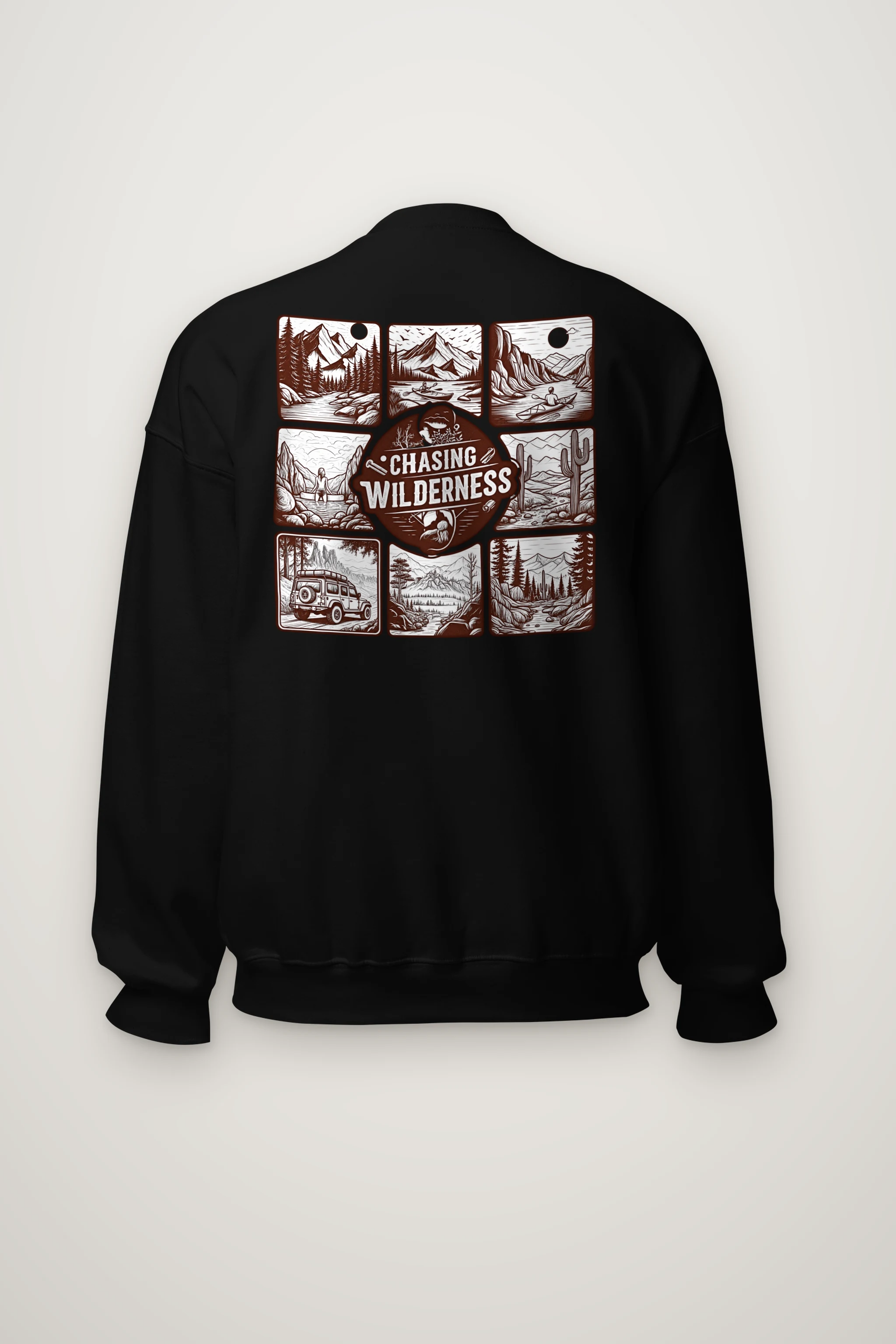"Trailbound Emblem" Heavy Blend Unisex Crewneck Sweatshirt
