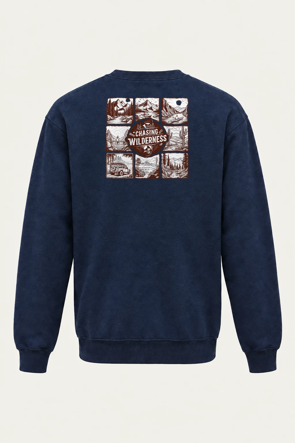 "Trailbound Emblem" Heavy Blend Unisex Crewneck Sweatshirt | Gildan 18000