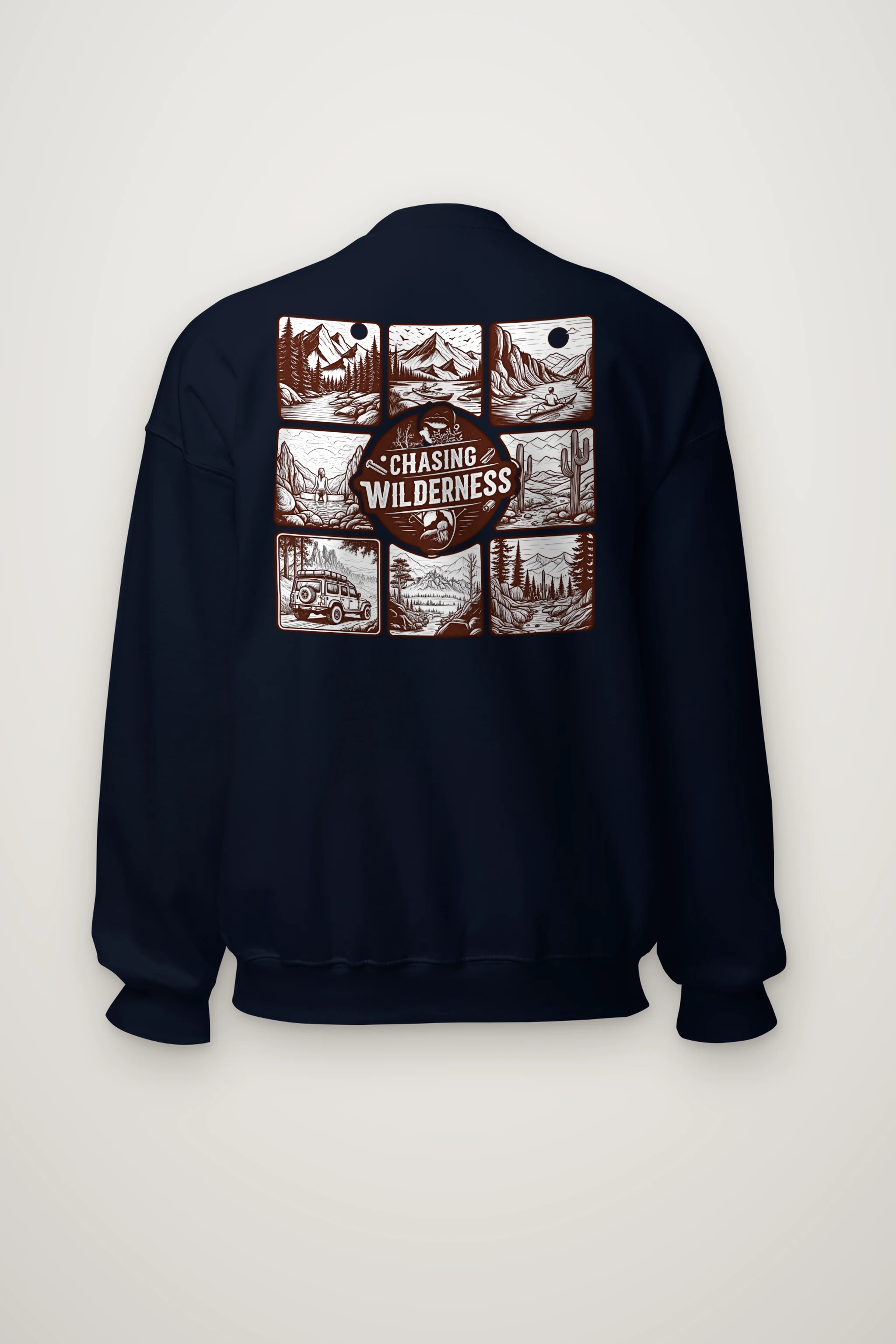 "Trailbound Emblem" Heavy Blend Unisex Crewneck Sweatshirt