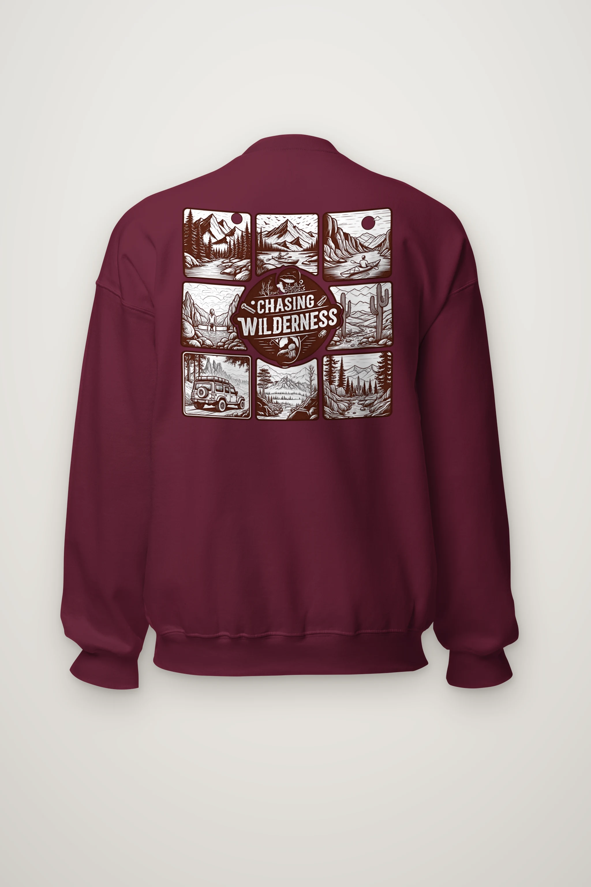 "Trailbound Emblem" Heavy Blend Unisex Crewneck Sweatshirt