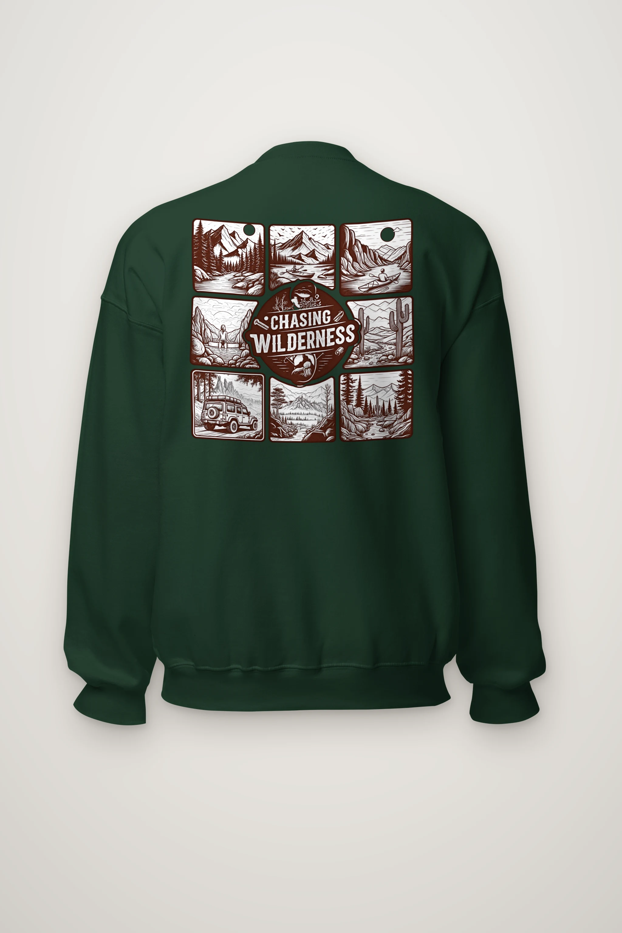 "Trailbound Emblem" Heavy Blend Unisex Crewneck Sweatshirt