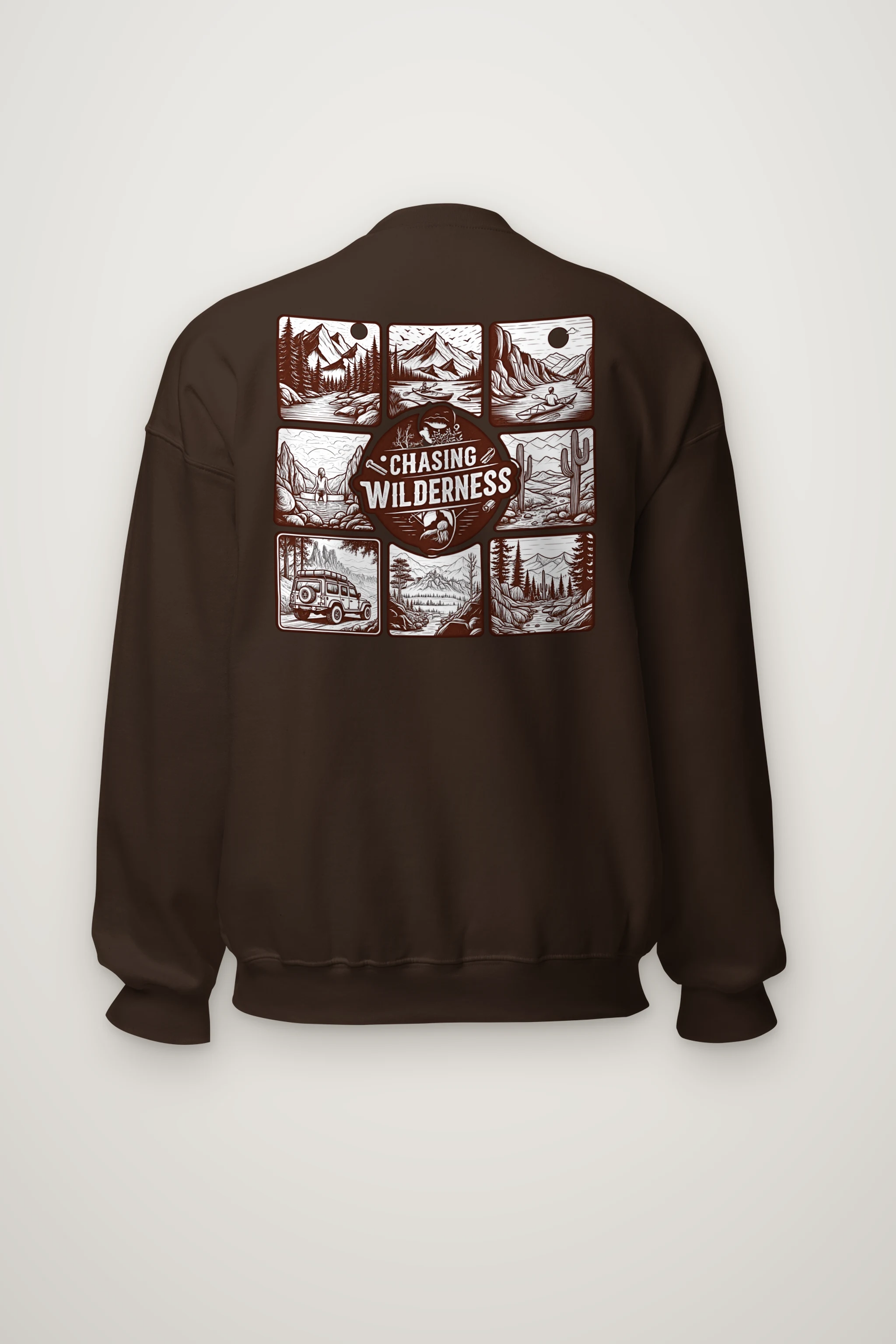 "Trailbound Emblem" Heavy Blend Unisex Crewneck Sweatshirt