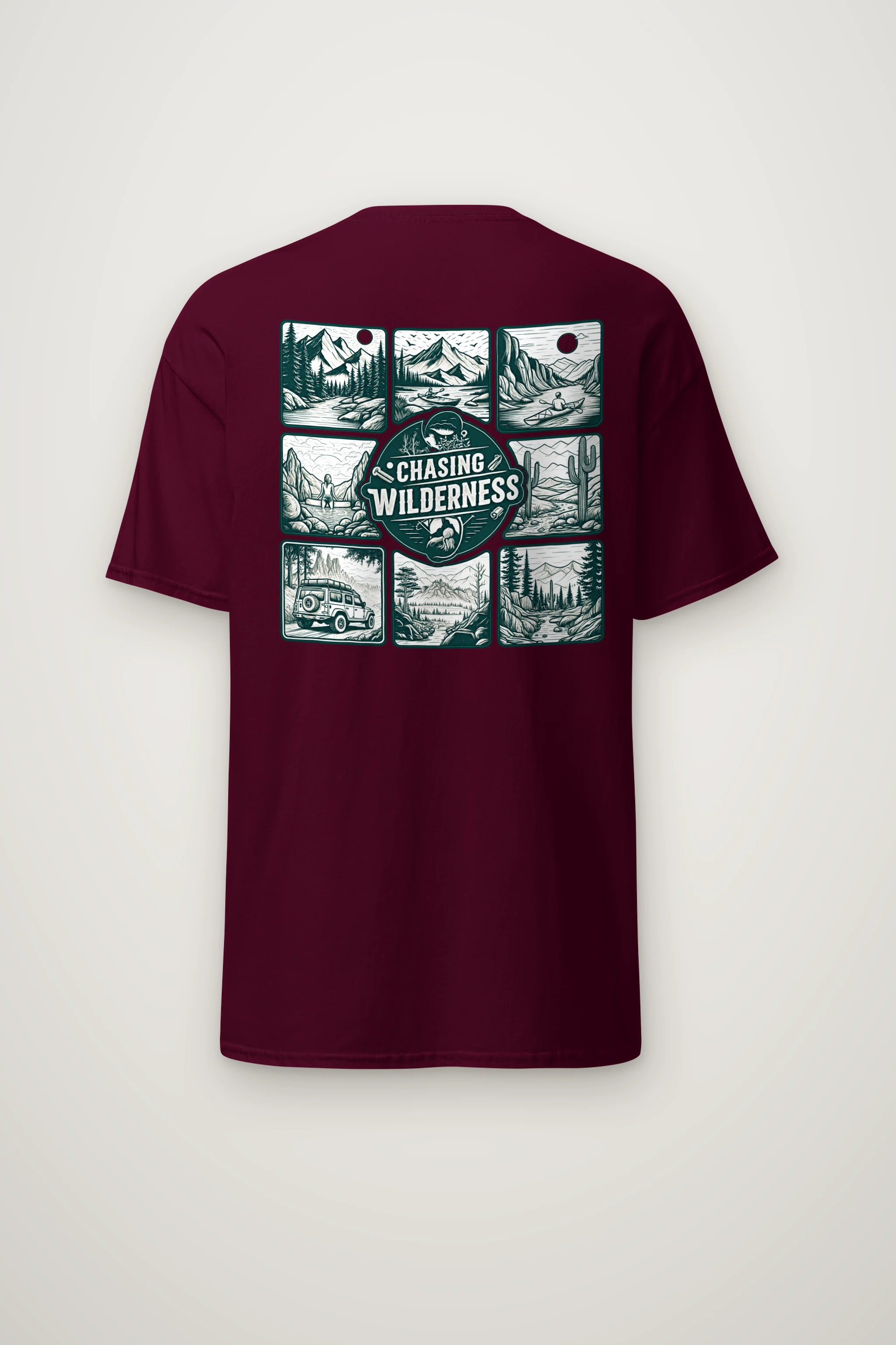 "Trailbound Heritage" Heavyweight Unisex Crewneck T-shirt