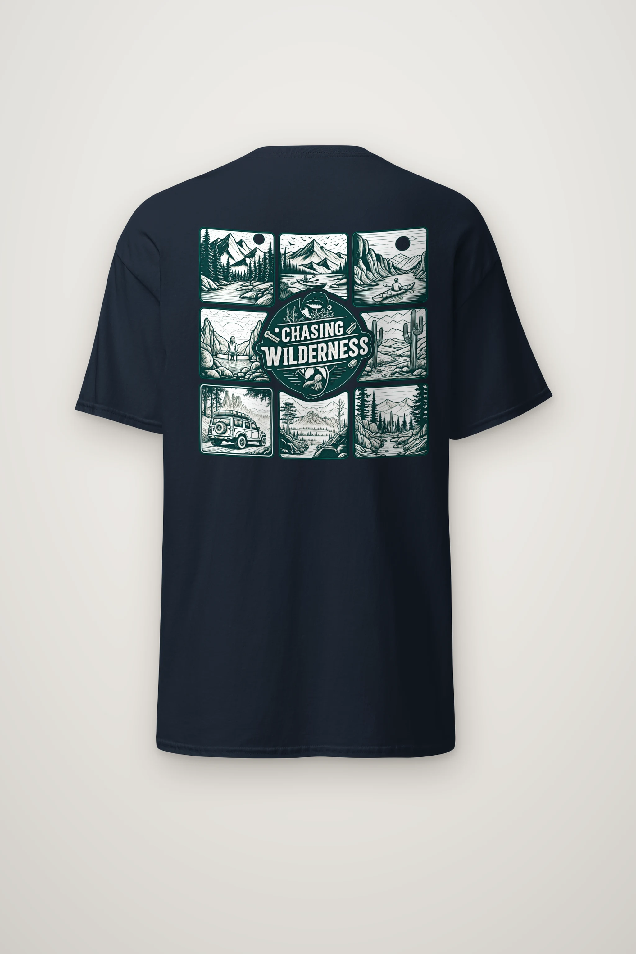 "Trailbound Heritage" Heavyweight Unisex Crewneck T-shirt