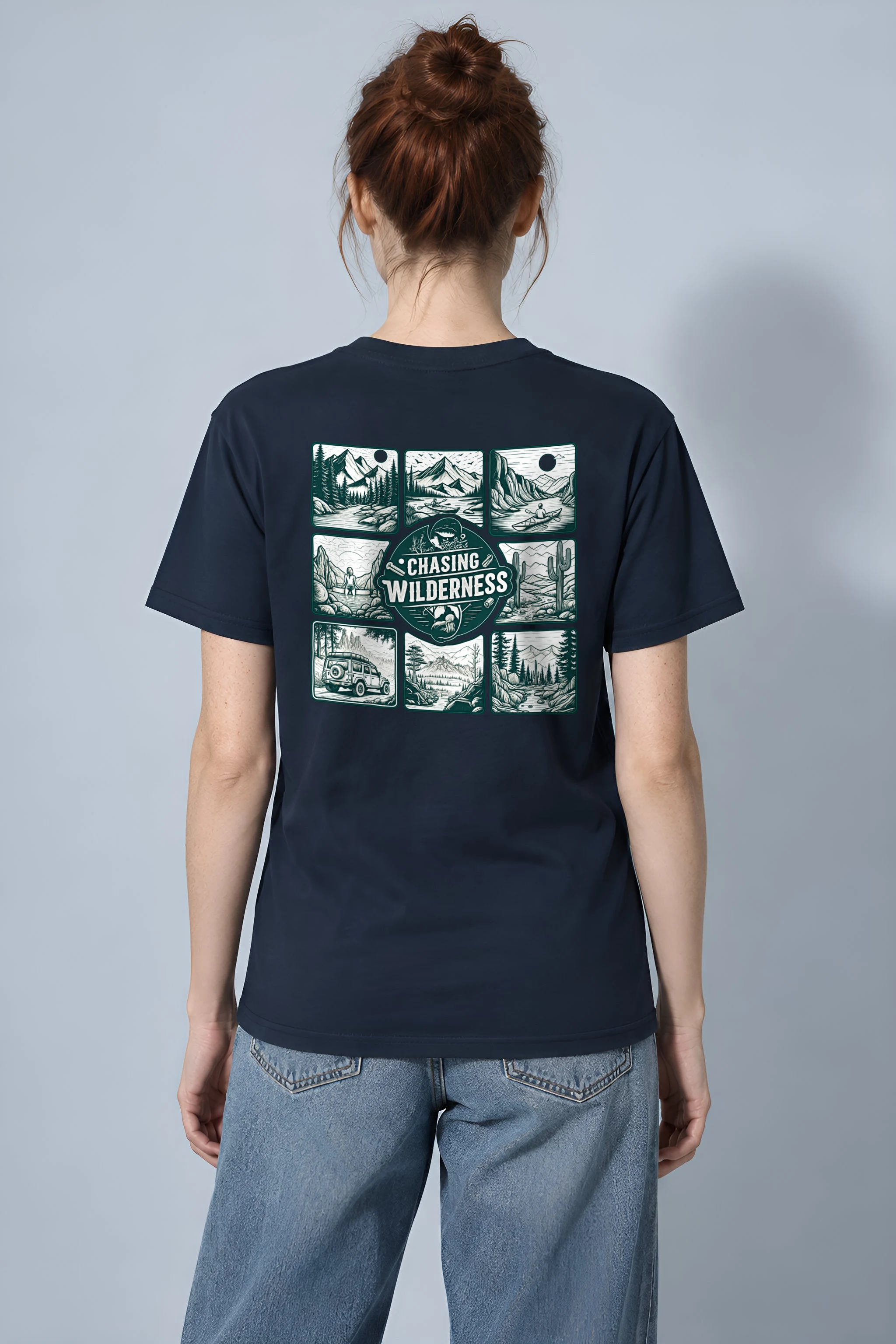 "Trailbound Heritage" Heavyweight Unisex Crewneck T-shirt