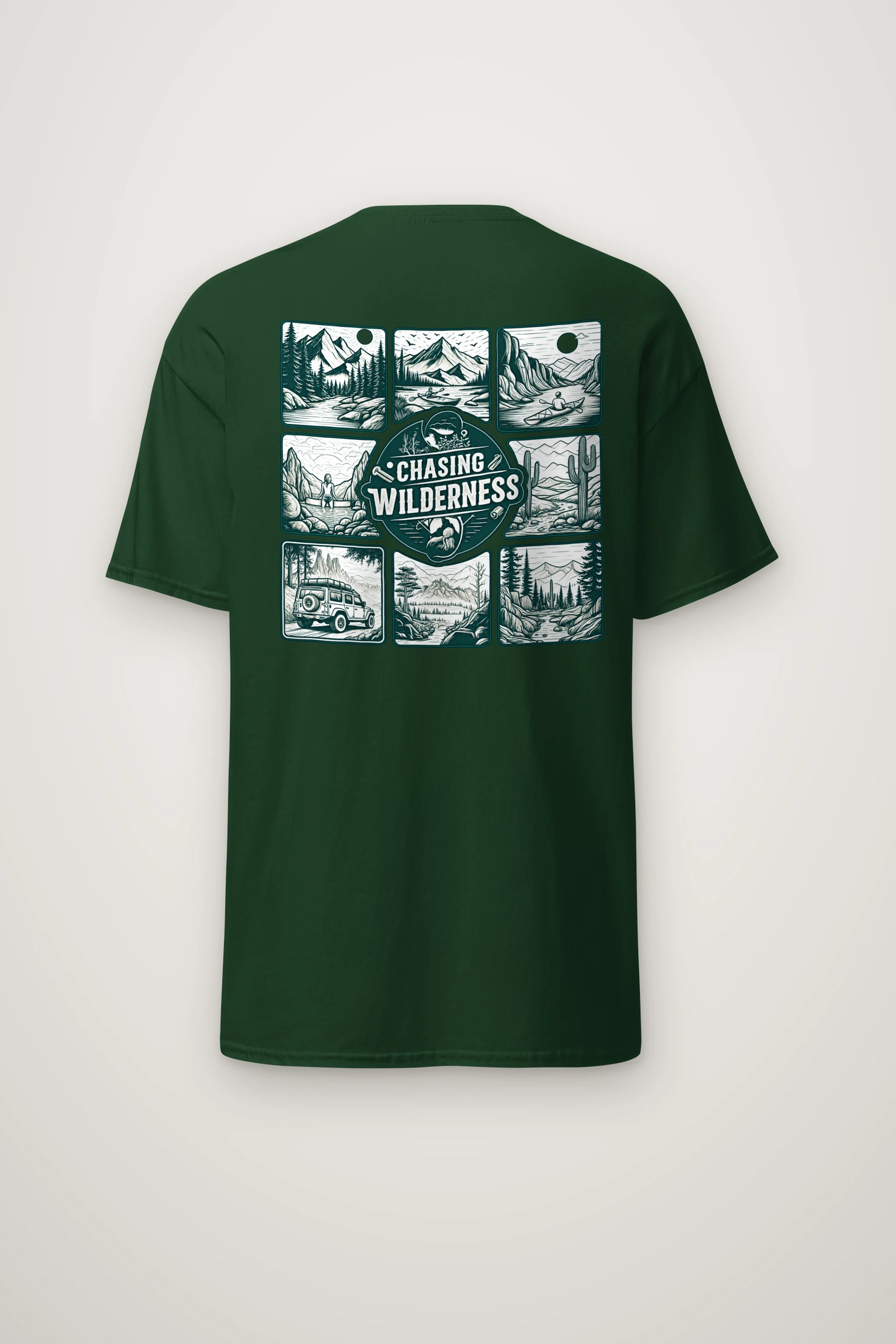 "Trailbound Heritage" Heavyweight Unisex Crewneck T-shirt