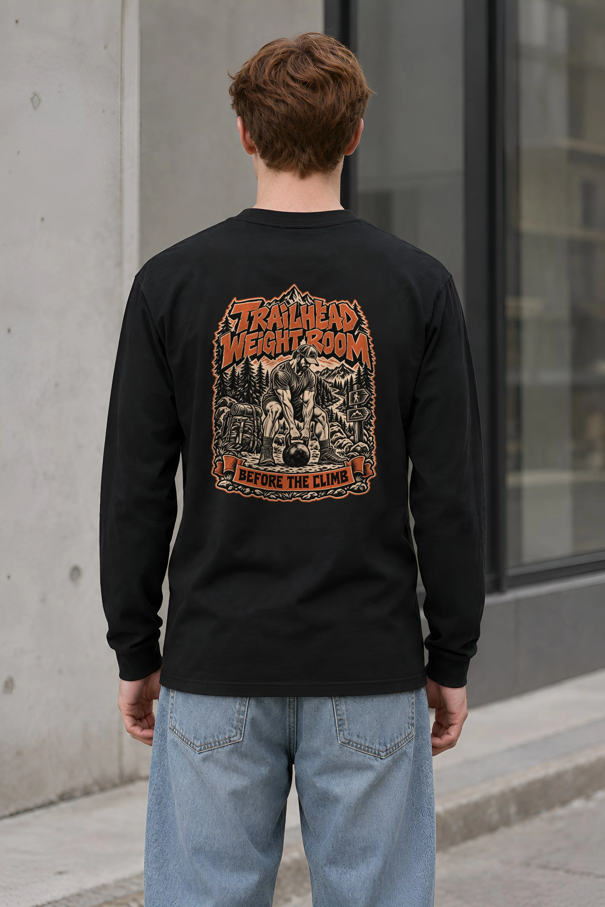 "Trailhead Weight Room" Unisex Longsleeve T-shirt