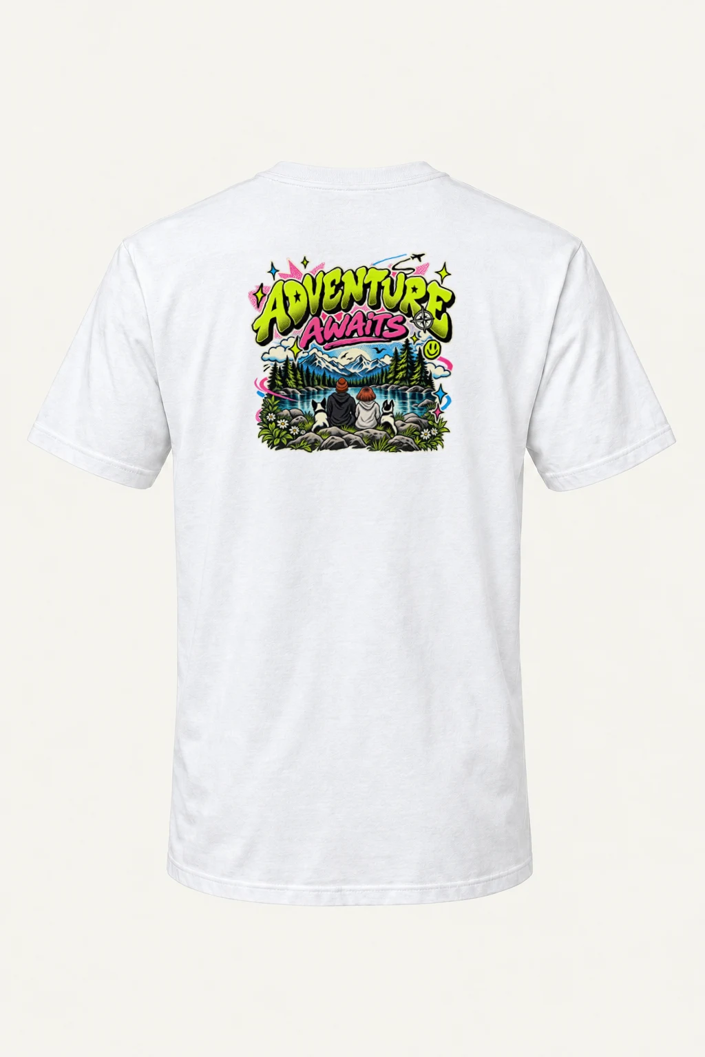 "Trailside Outlook" Heavyweight Unisex Crewneck T-shirt | Gildan 5000