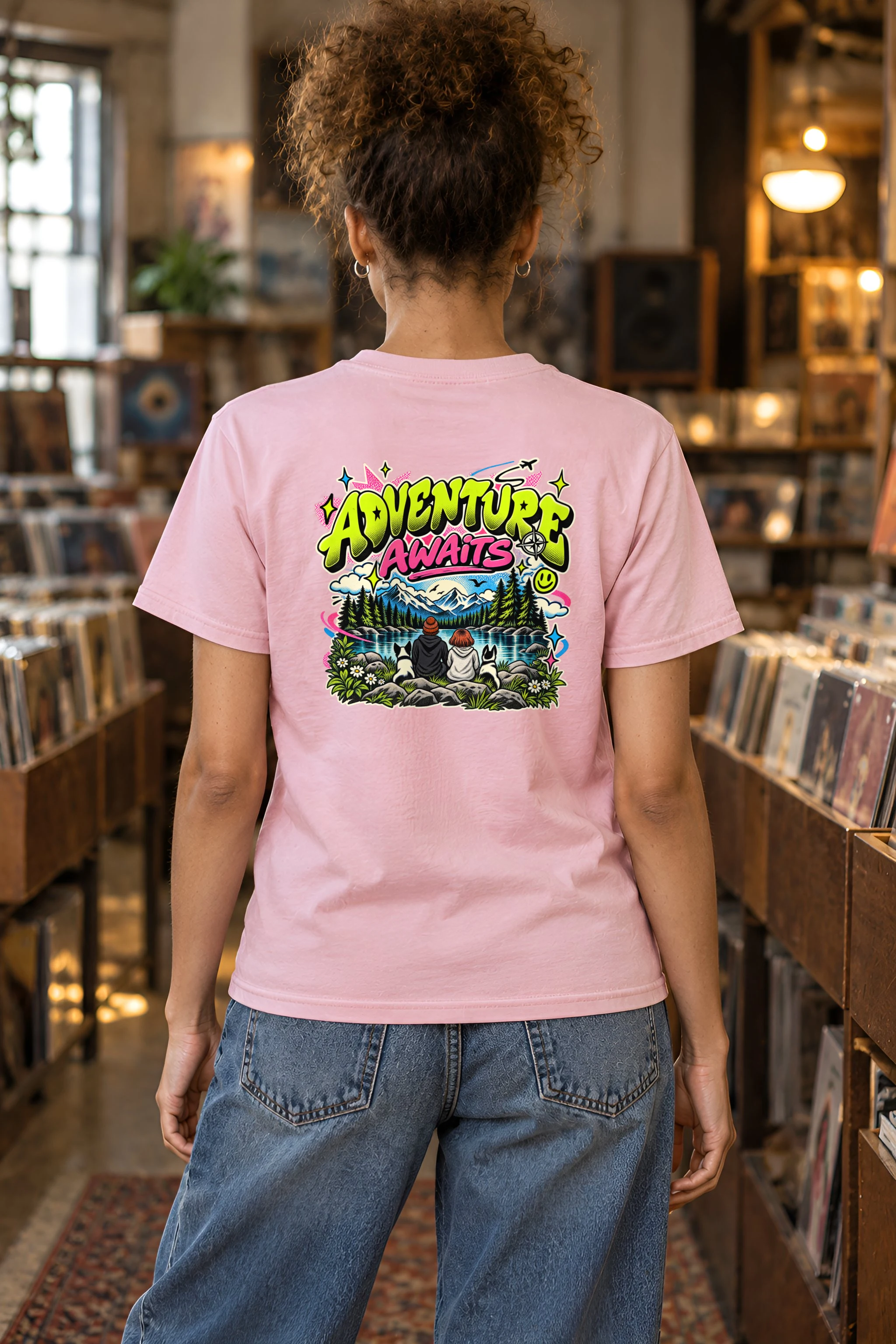 "Trailside Outlook" Heavyweight Unisex Crewneck T-shirt