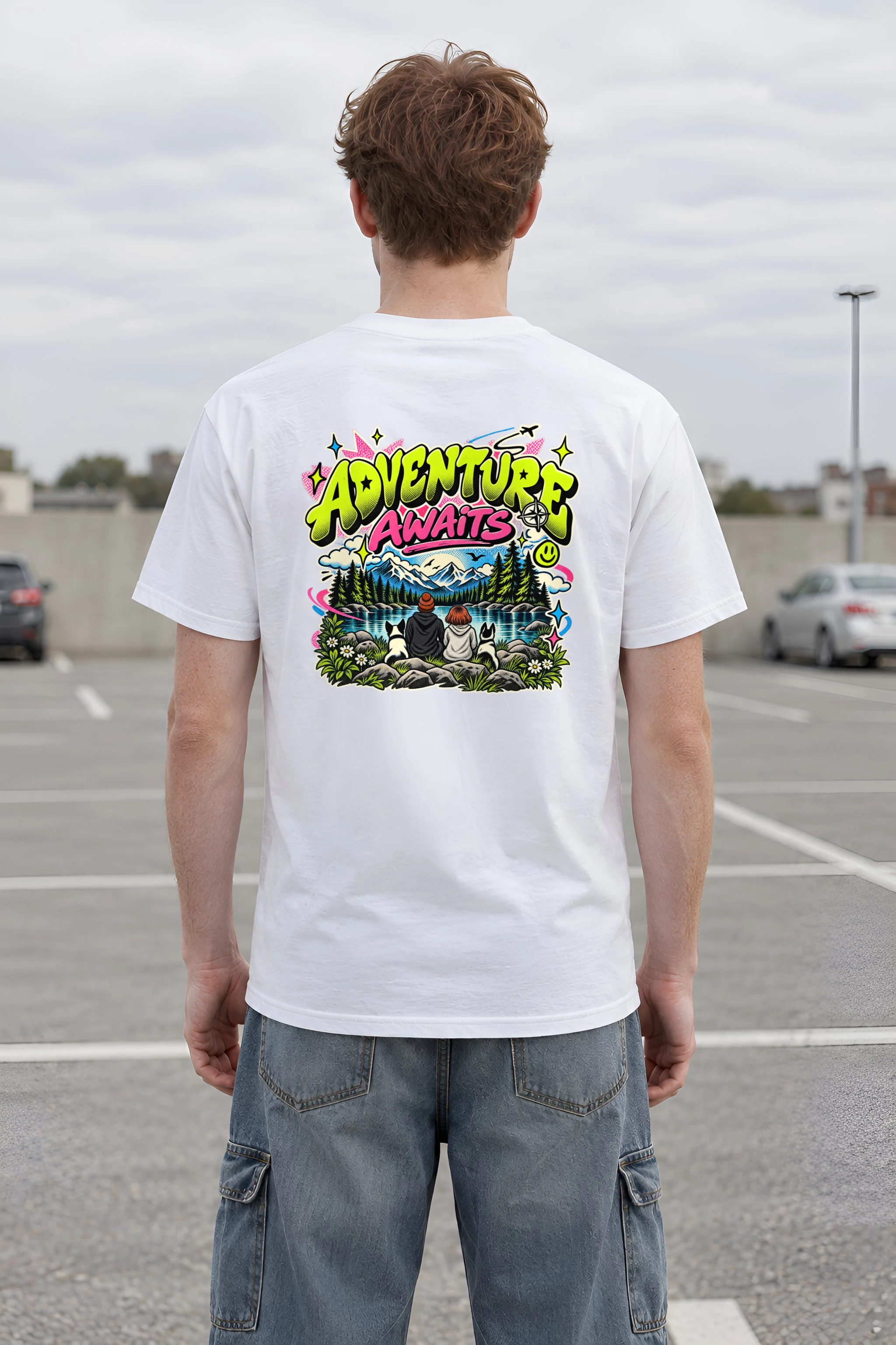 "Trailside Outlook" Heavyweight Unisex Crewneck T-shirt