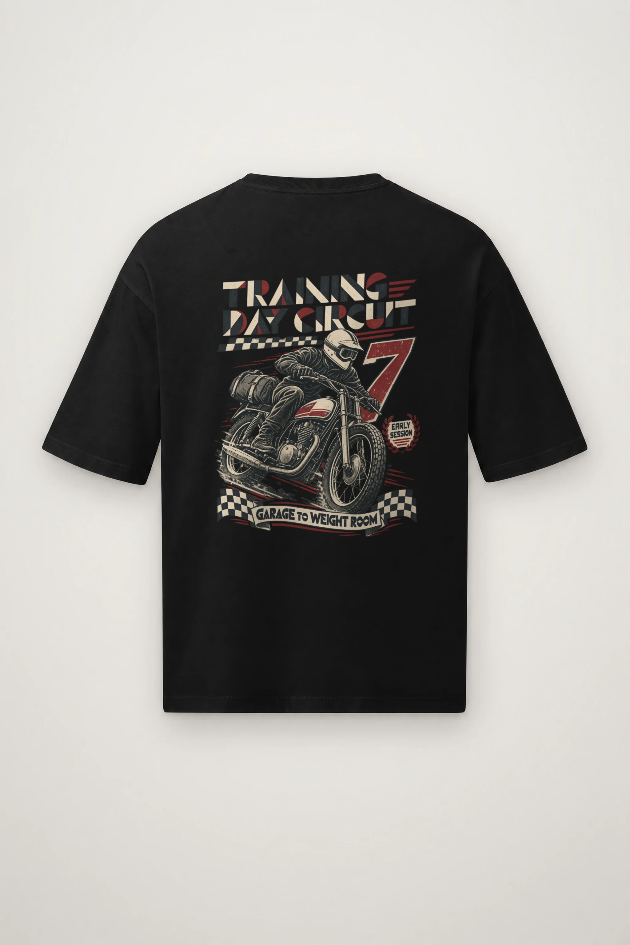 "Training Day Circuit" Men's Oversized Heavyweight Crewneck T-Shirt