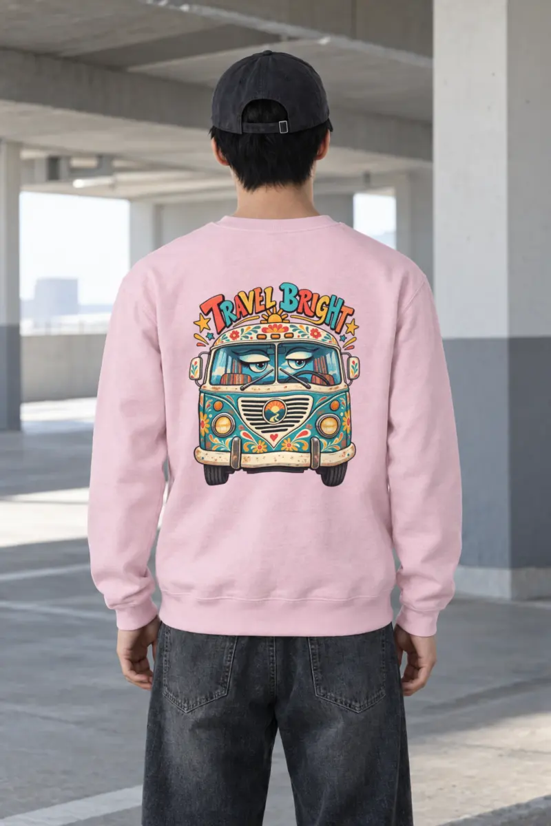 "Travel Bright" Heavy Blend Unisex Crewneck Sweatshirt
