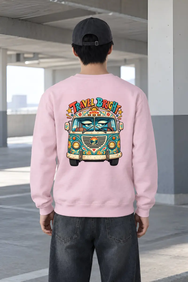 "Travel Bright" Heavy Blend Unisex Crewneck Sweatshirt