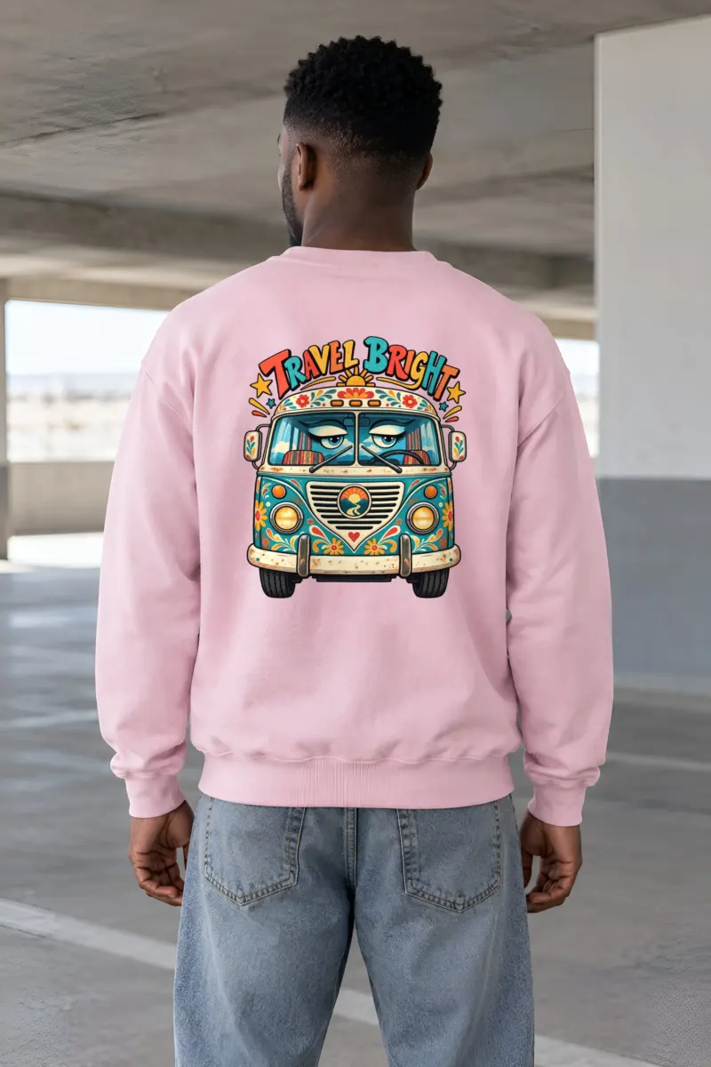 "Travel Bright" Heavy Blend Unisex Crewneck Sweatshirt