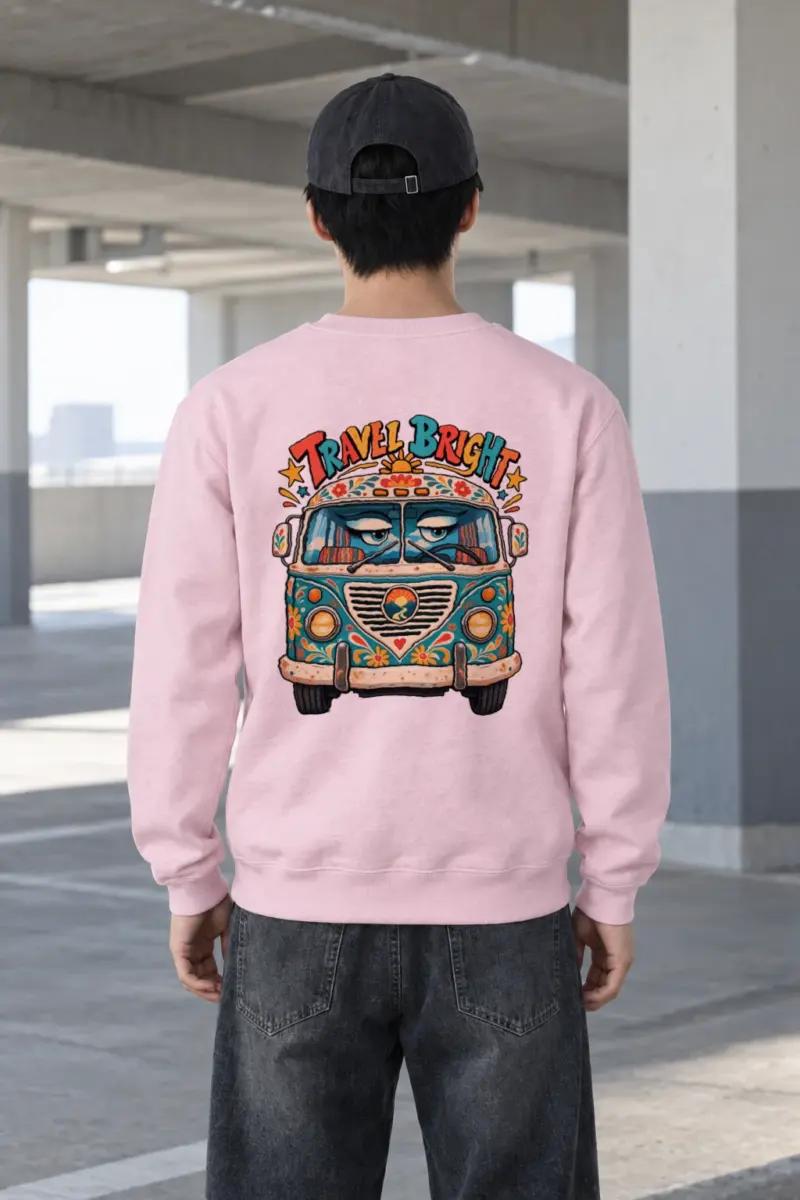 "Travel Bright" Heavy Blend Unisex Crewneck Sweatshirt