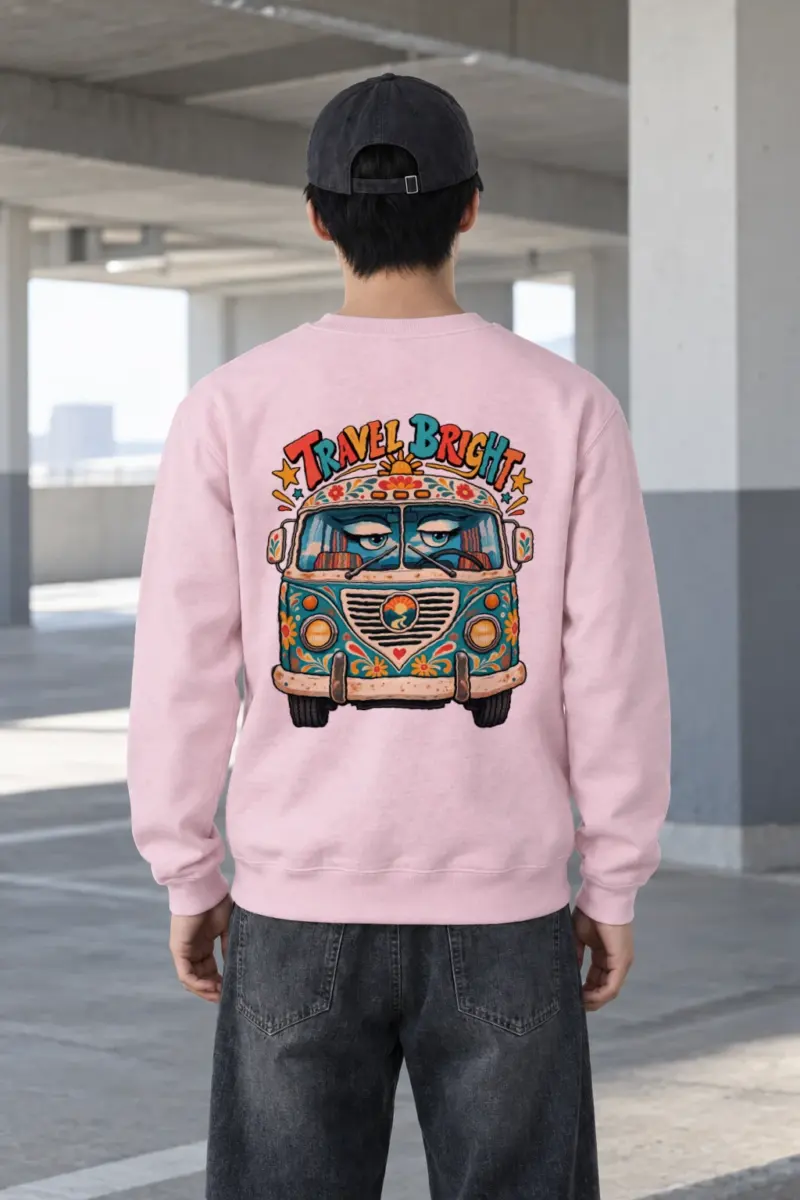 "Travel Bright" Heavy Blend Unisex Crewneck Sweatshirt