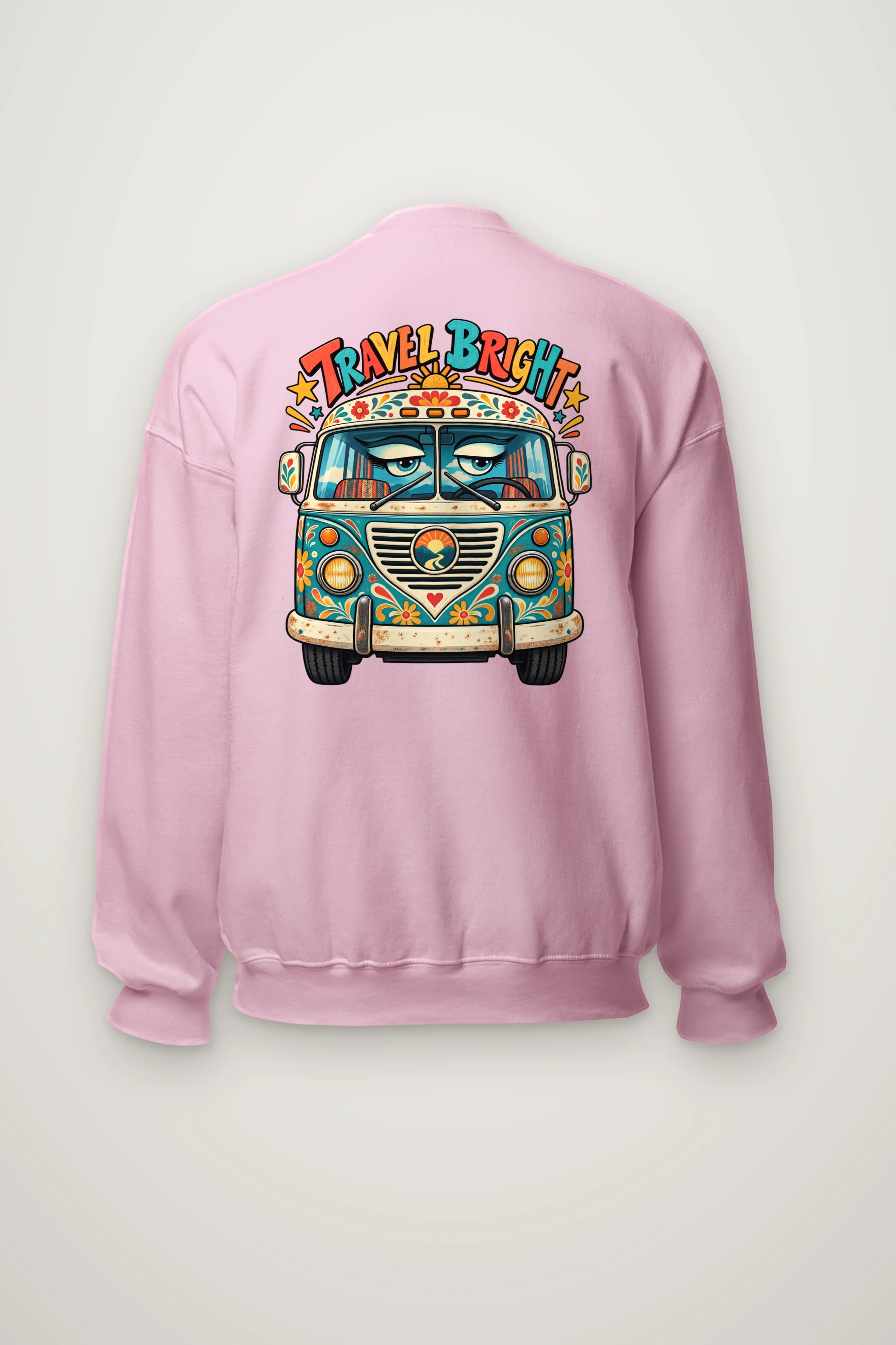 "Travel Bright" Heavy Blend Unisex Crewneck Sweatshirt