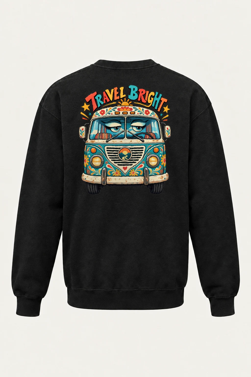 "Travel Bright" Heavy Blend Unisex Crewneck Sweatshirt | Gildan 18000