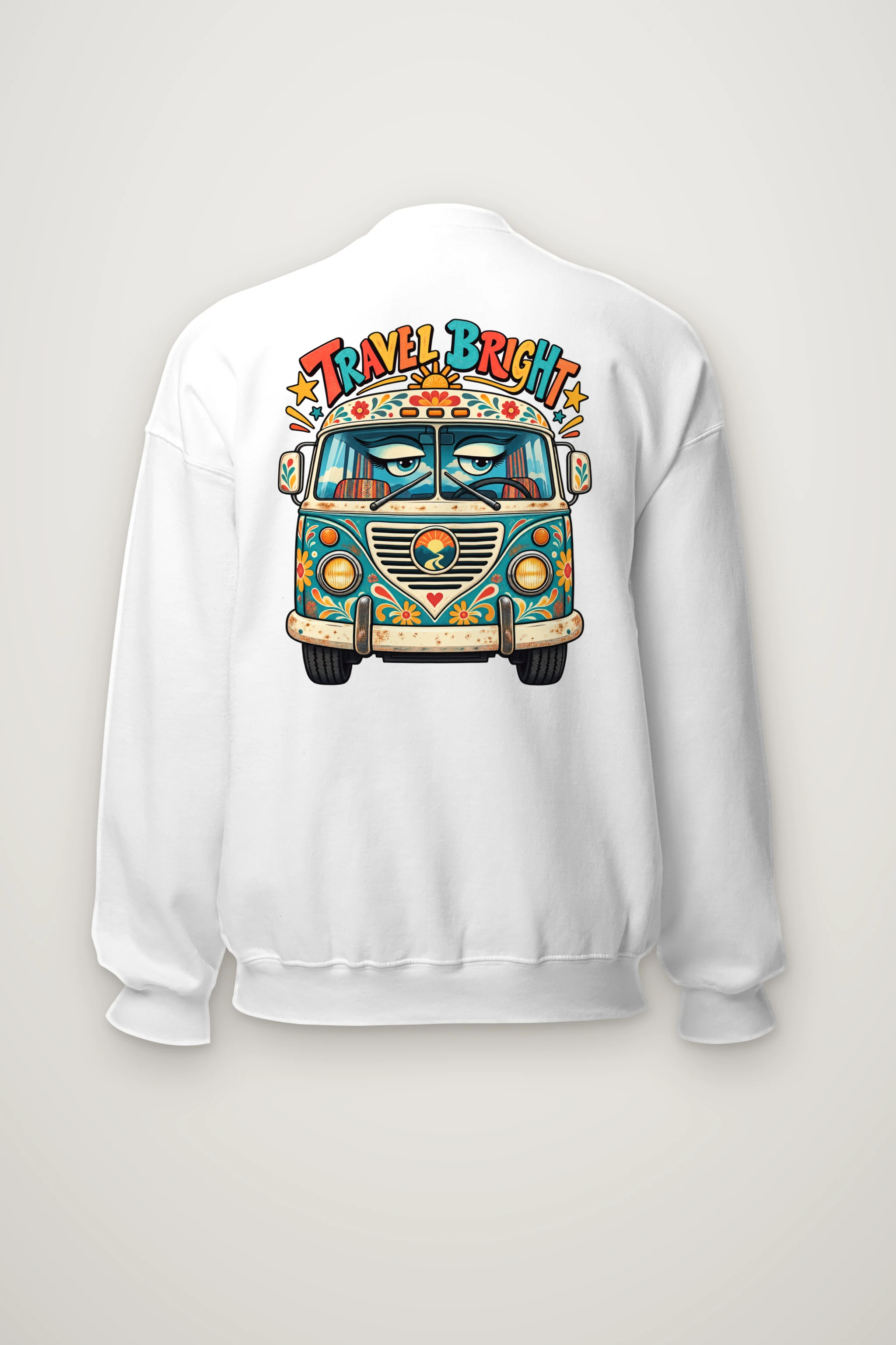 "Travel Bright" Heavy Blend Unisex Crewneck Sweatshirt