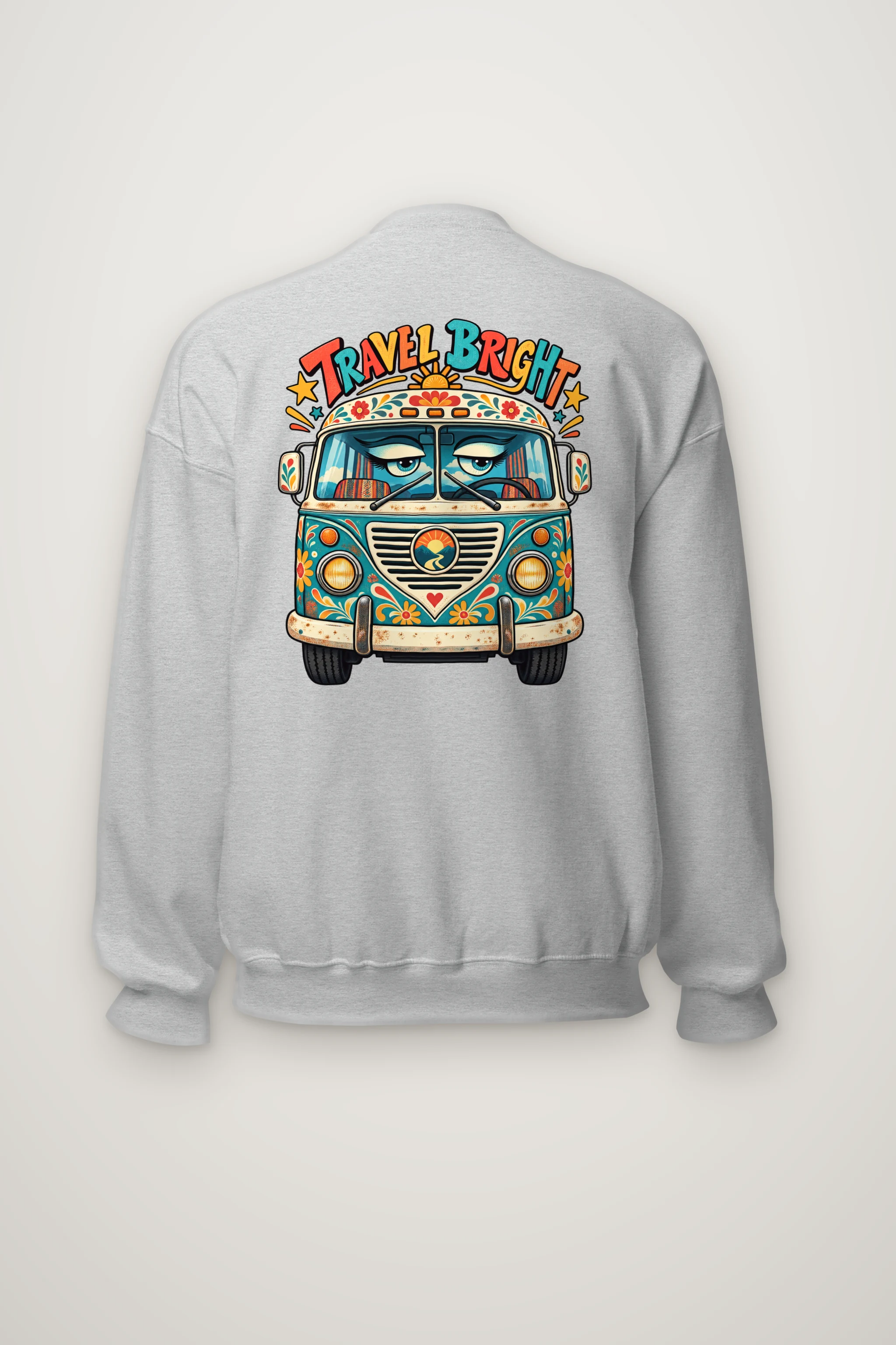 "Travel Bright" Heavy Blend Unisex Crewneck Sweatshirt