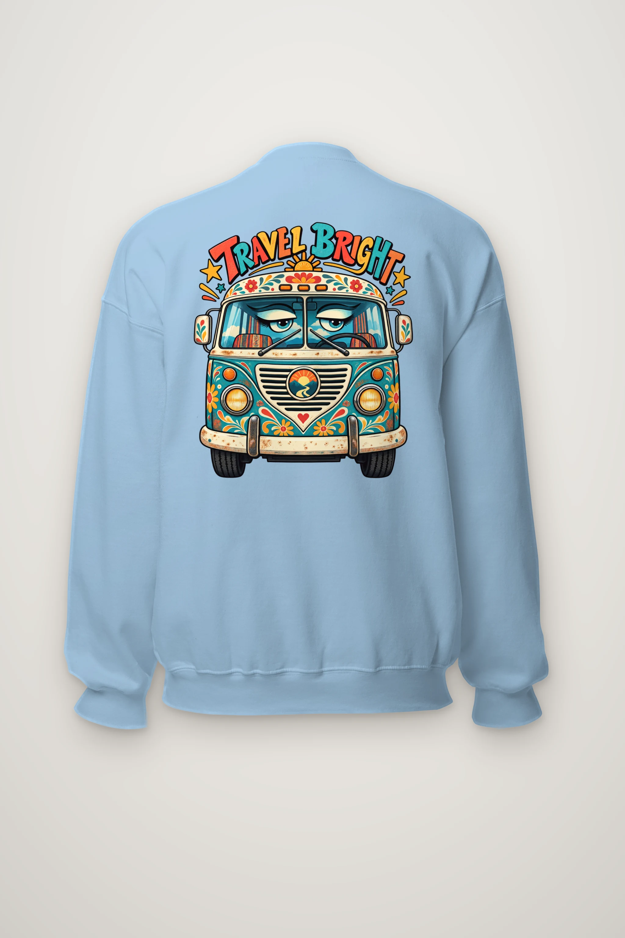"Travel Bright" Heavy Blend Unisex Crewneck Sweatshirt