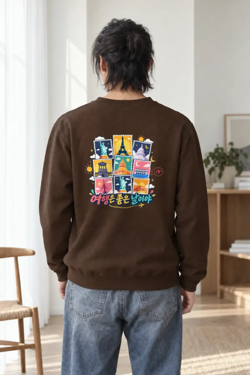 "Travel Is A Good Day" Heavy Blend Unisex Crewneck Sweatshirt